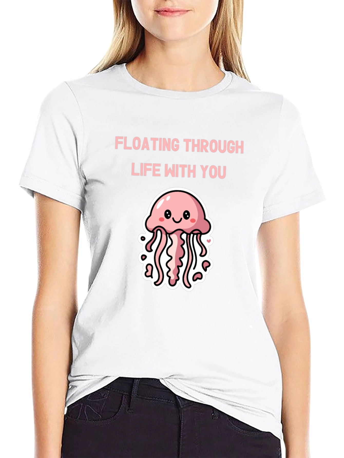 Floating Through Life Jellyfish Graphic T-Shirt