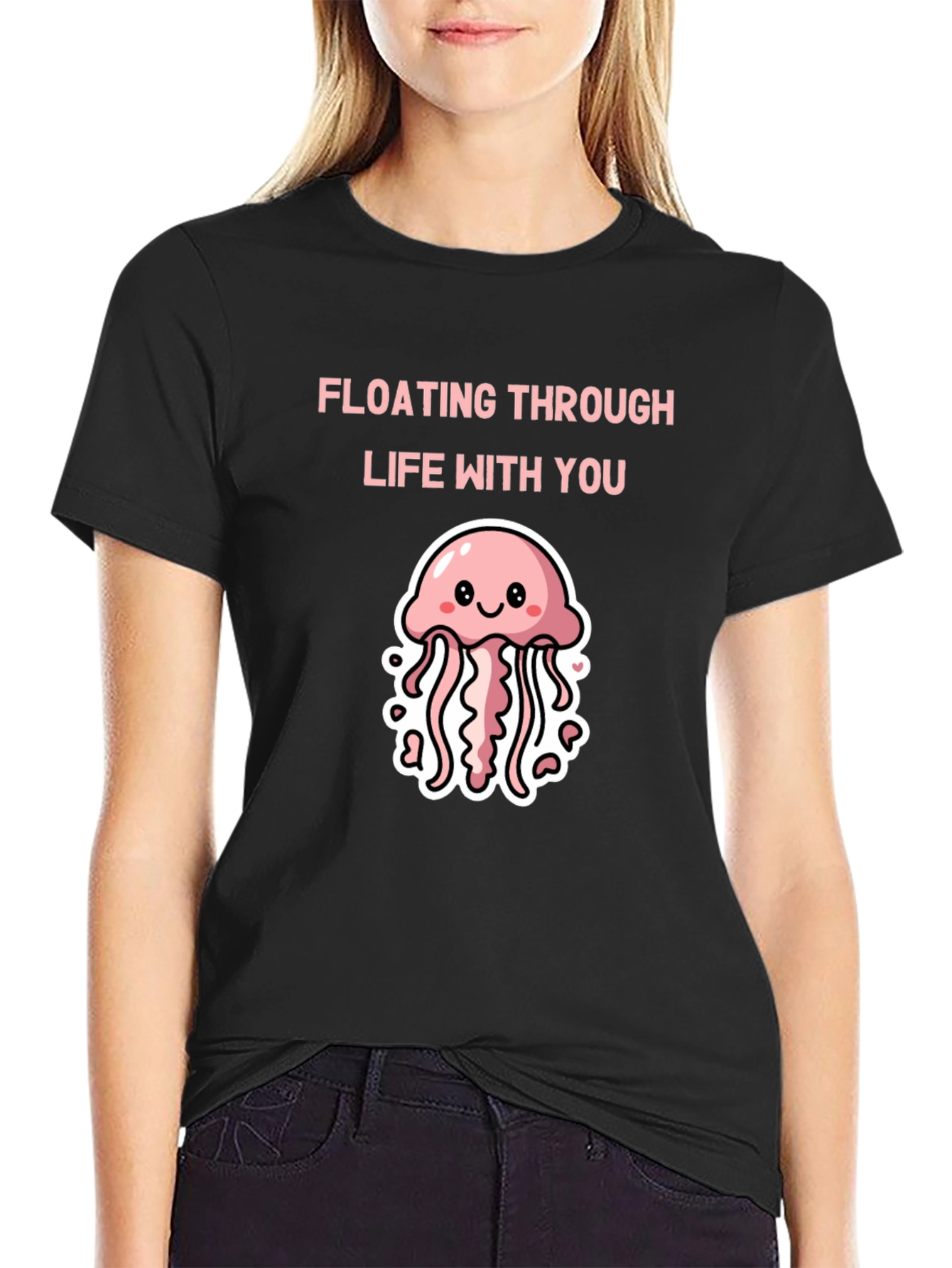 Floating Through Life Jellyfish Graphic T-Shirt