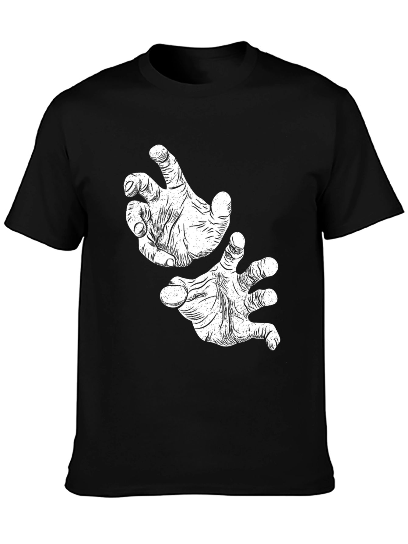 Creepy Hand Gesture Black T-Shirt