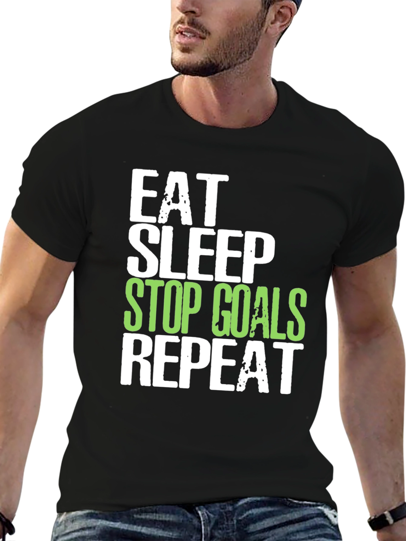 Eat Sleep Stop Goals Repeat T-Shirt