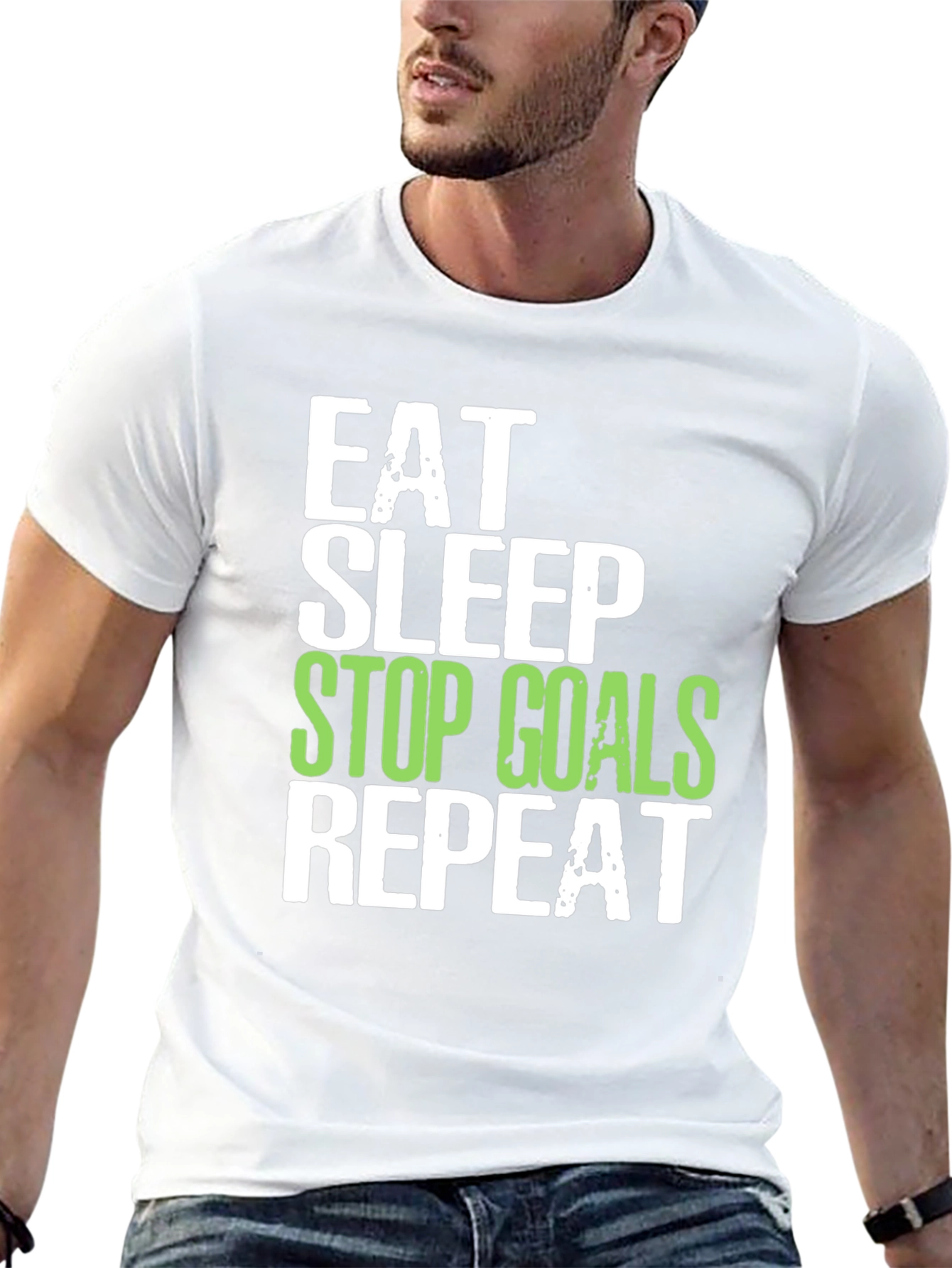 Eat Sleep Stop Goals Repeat T-Shirt