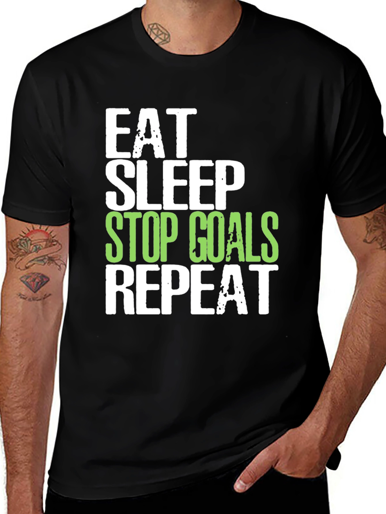 Eat Sleep Stop Goals Repeat T-Shirt