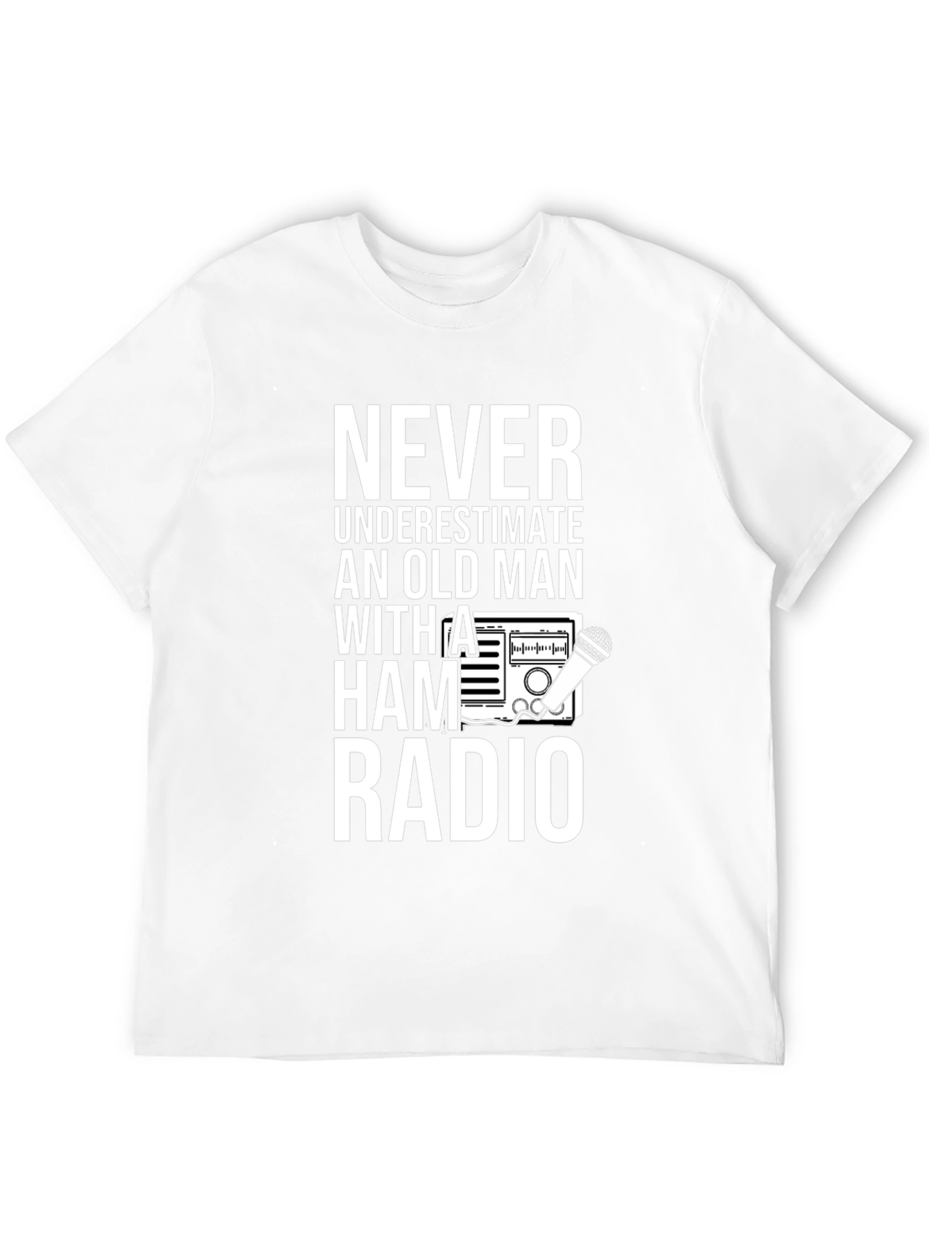 Never Underestimate Ham Radio Old Man T-Shirt