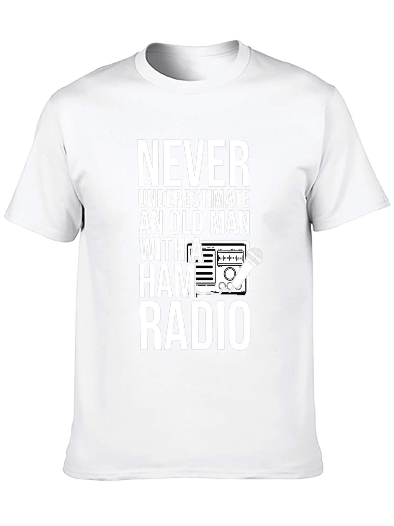 Never Underestimate Ham Radio Old Man T-Shirt