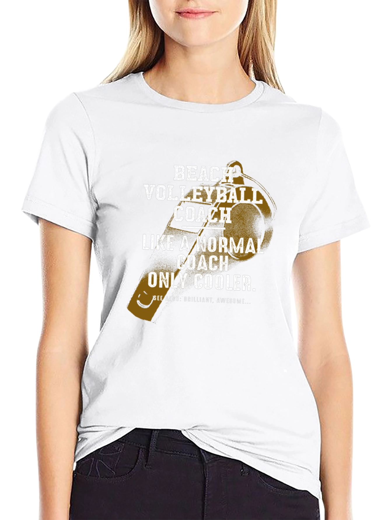 Beach Volleyball Coach T-Shirt - Cool Graphic Tee