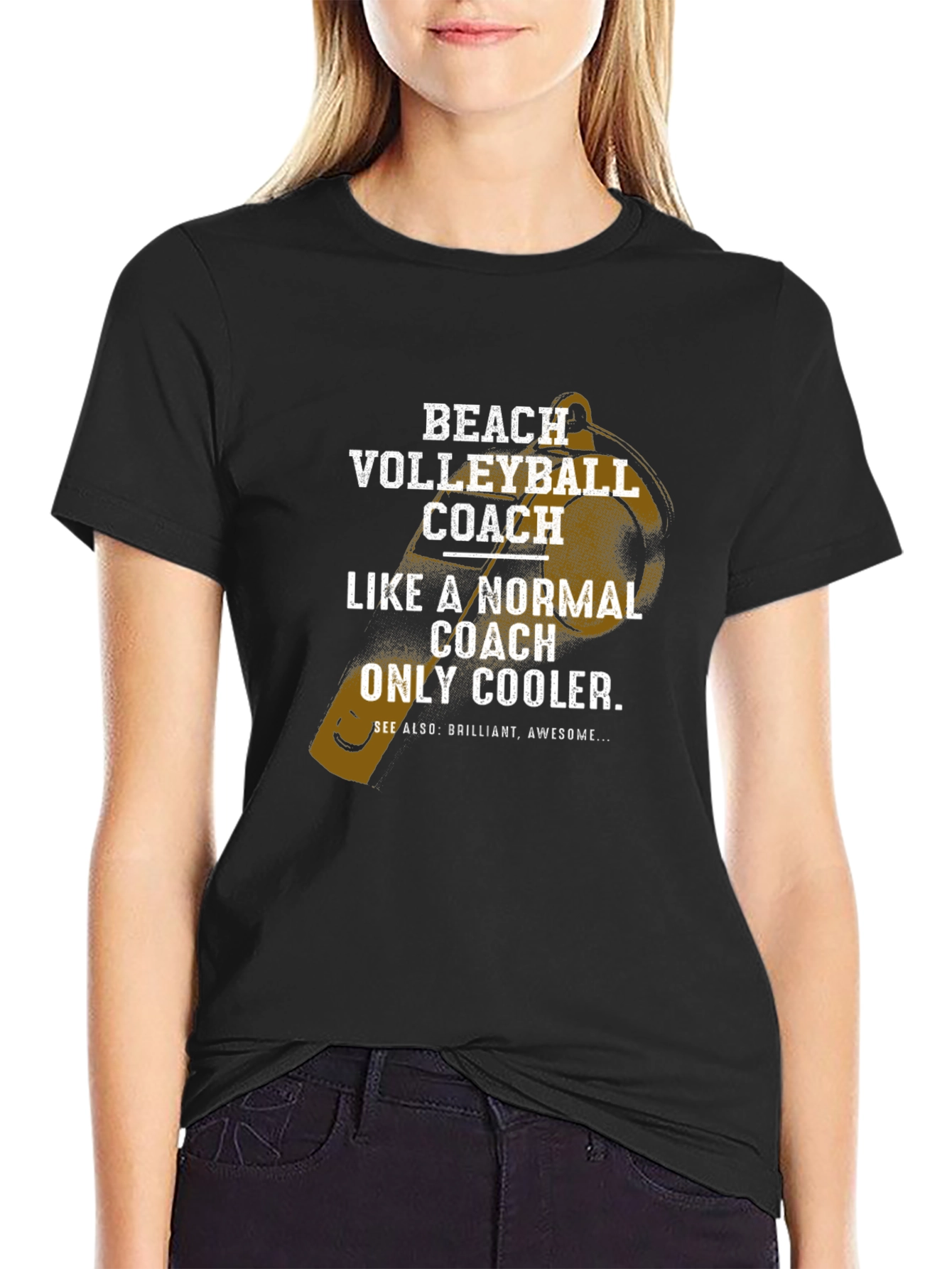 Beach Volleyball Coach T-Shirt - Cool Graphic Tee
