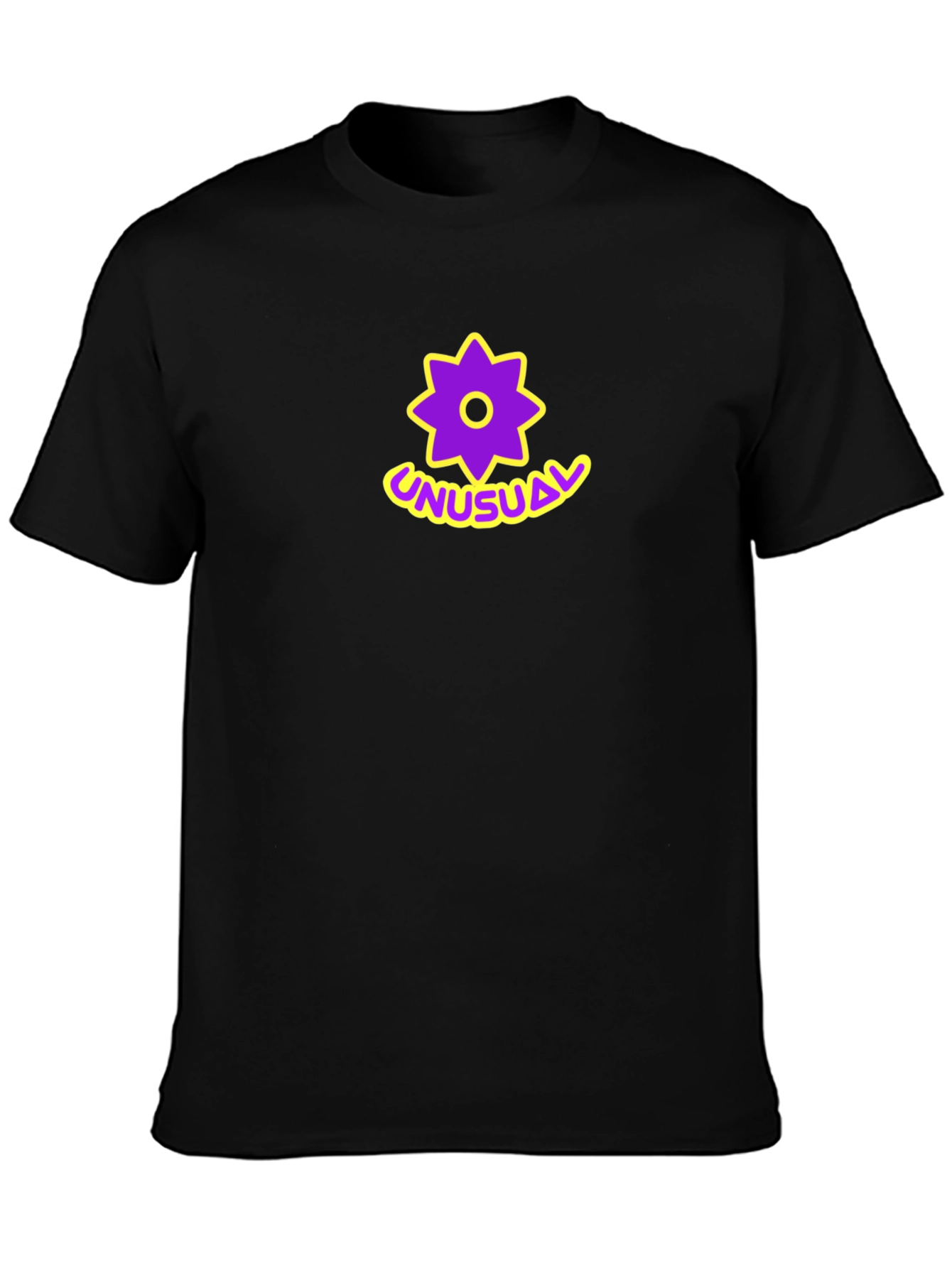 Unusual Star Graphic Black T-Shirt