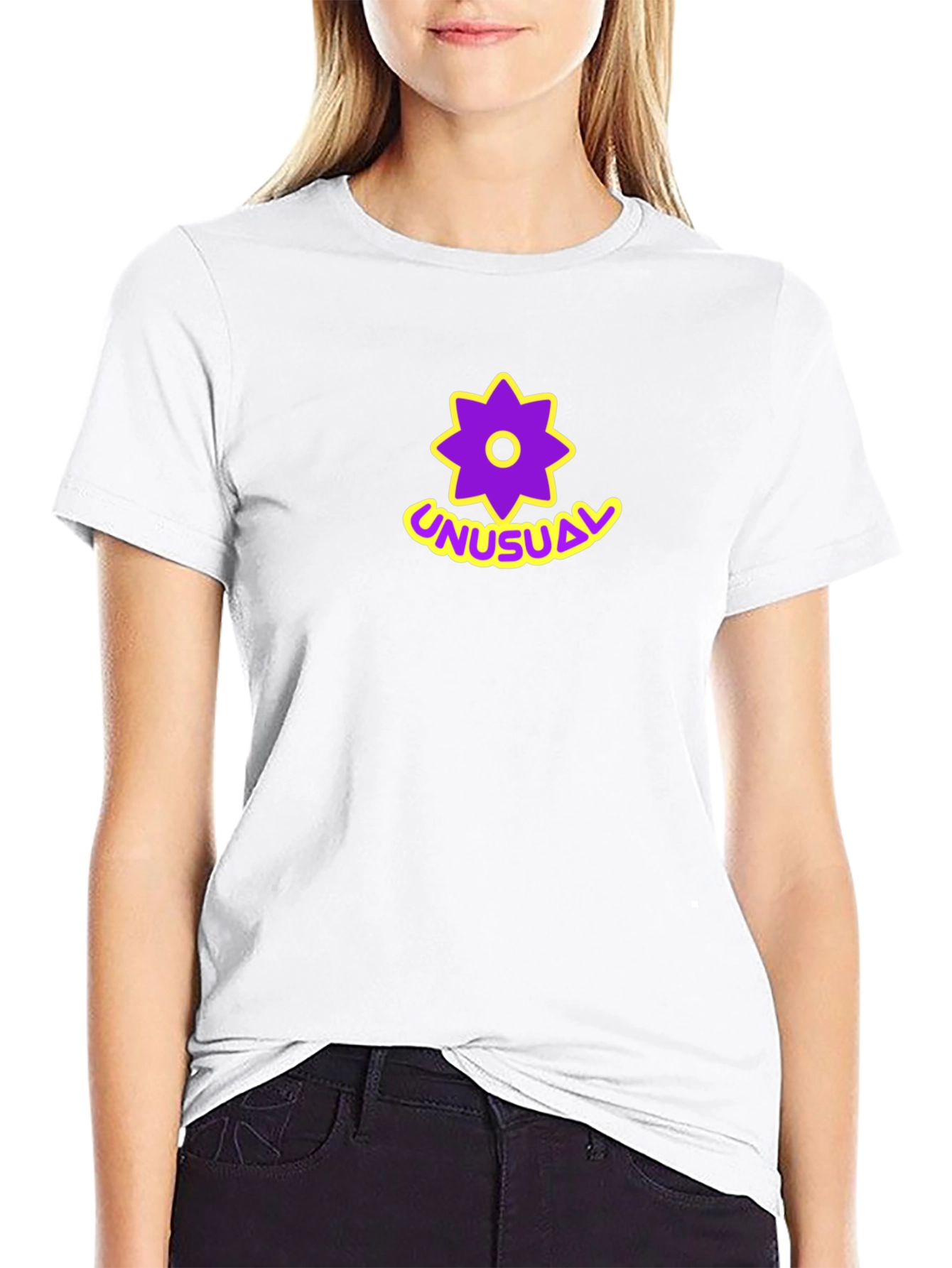 Unusual Star Graphic Black T-Shirt