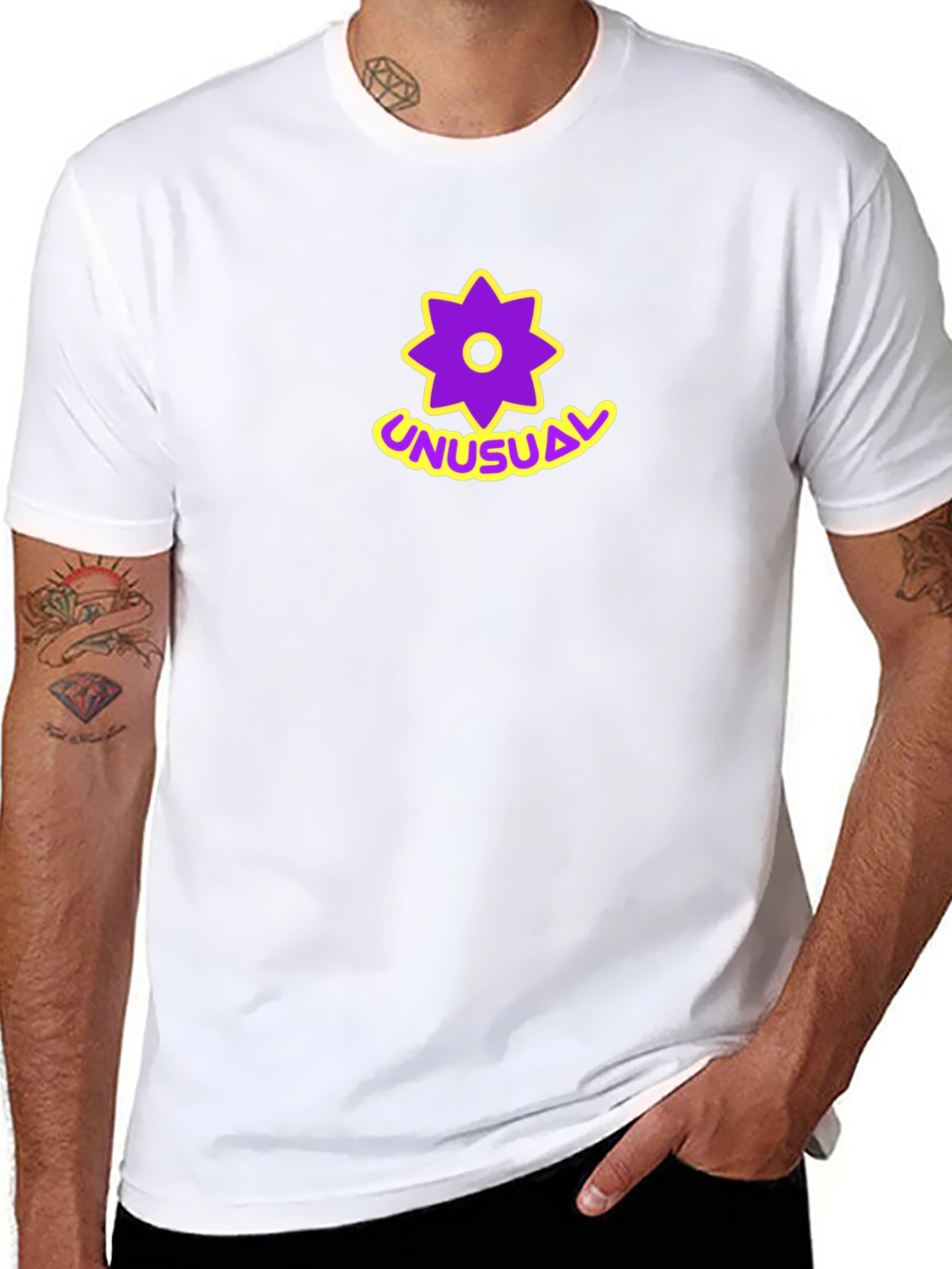 Unusual Star Graphic Black T-Shirt