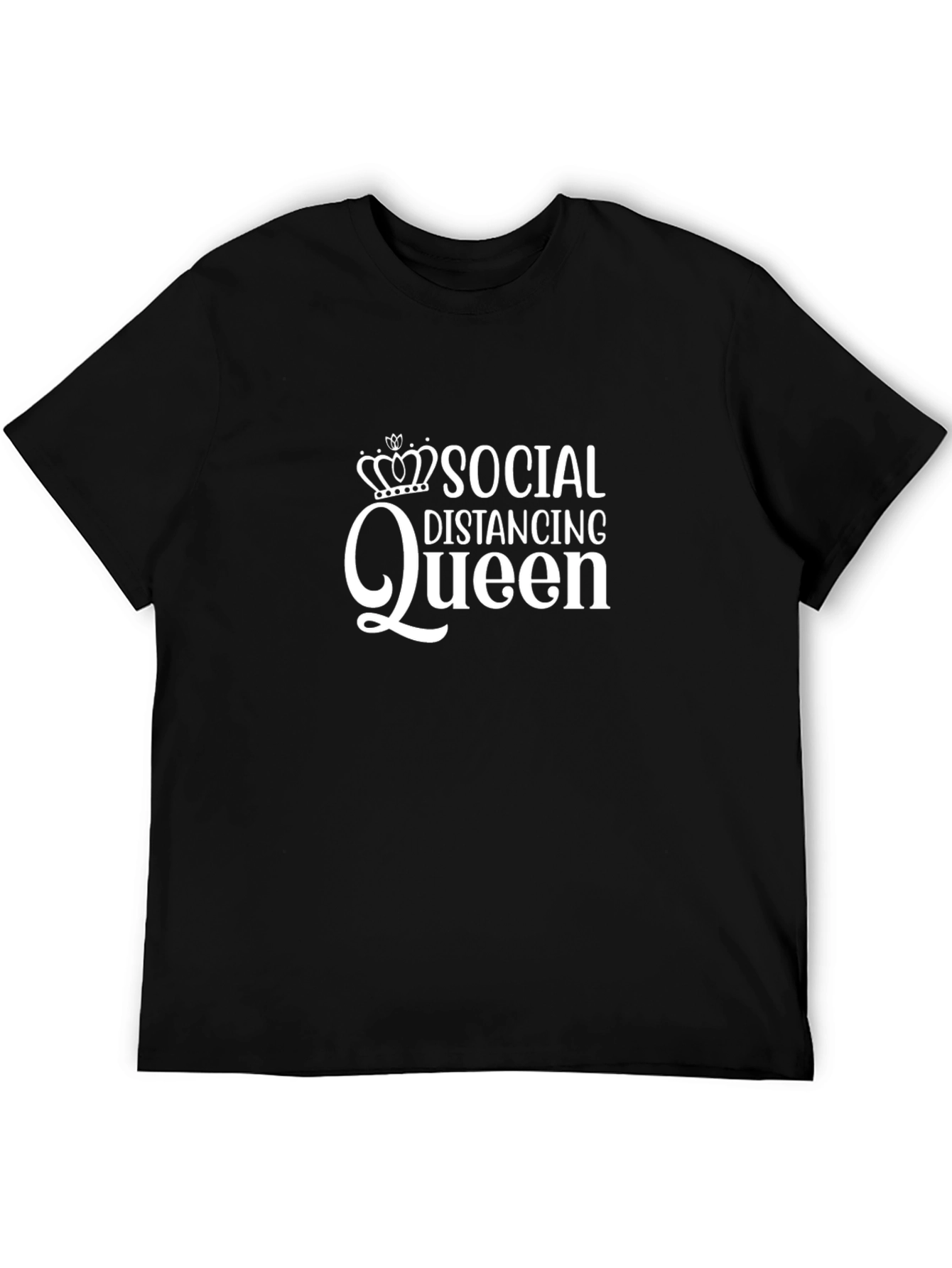 Social Distancing Queen Graphic Tee - Black