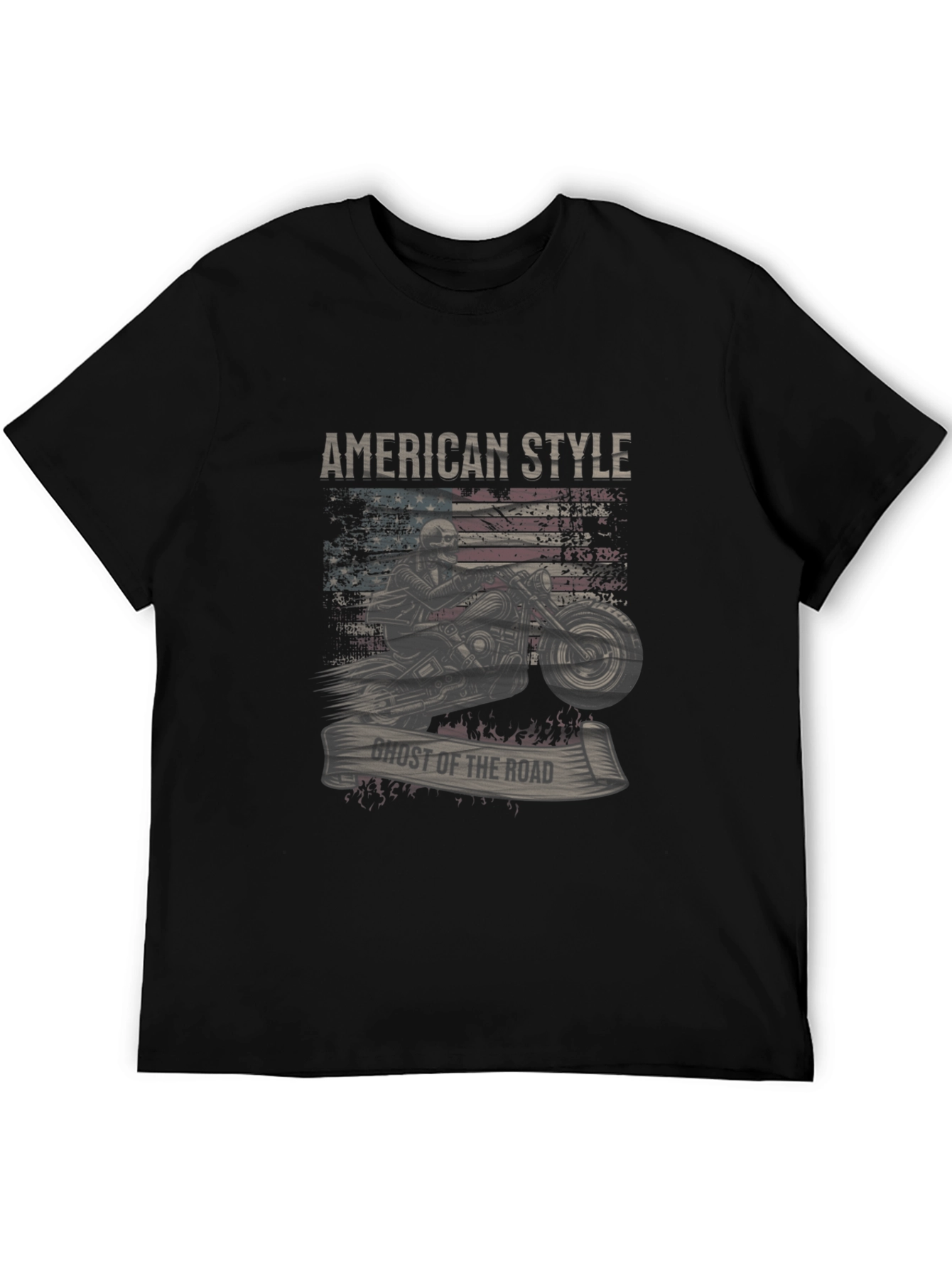 American Style Ghost Rider Graphic T-Shirt