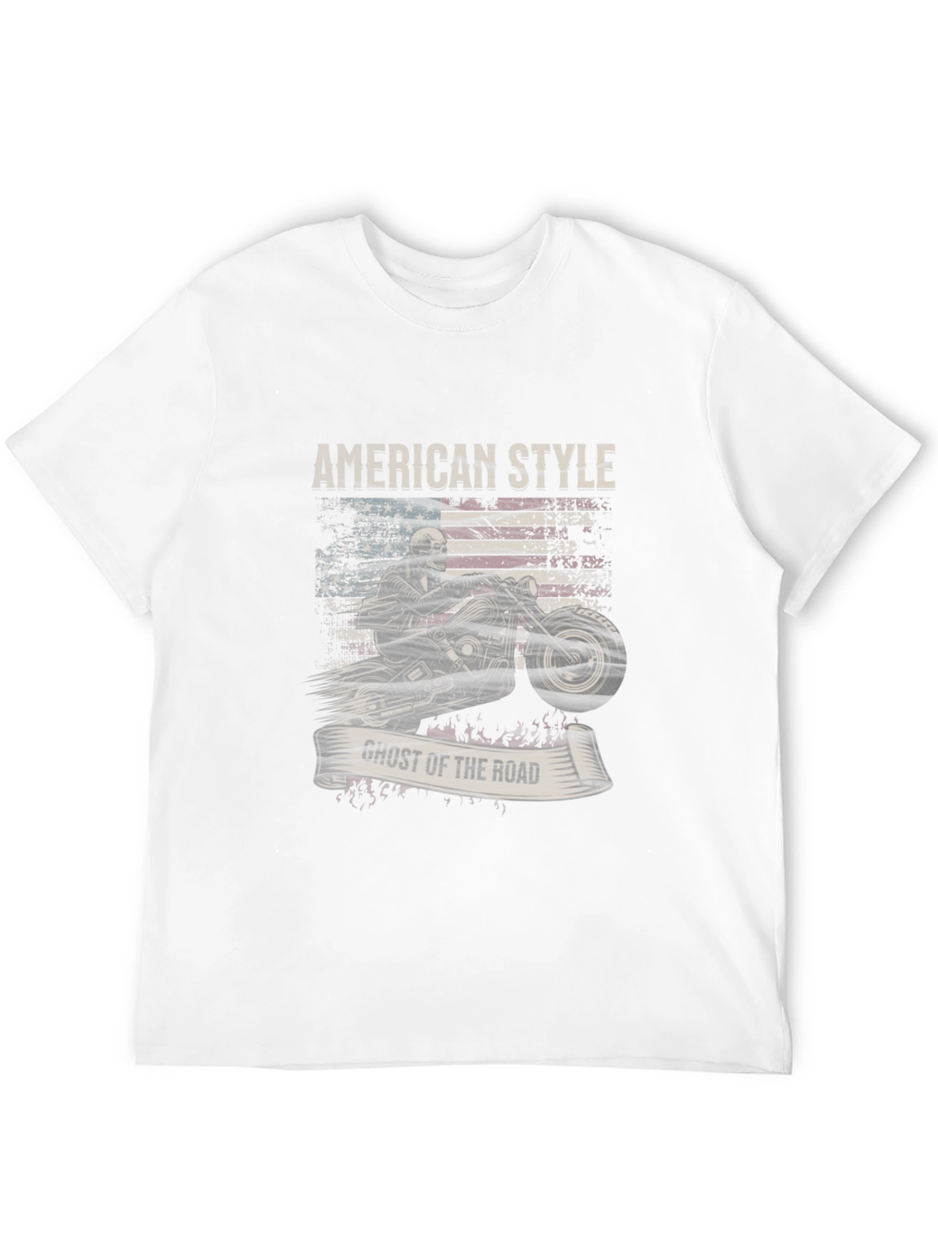 American Style Ghost Rider Graphic T-Shirt