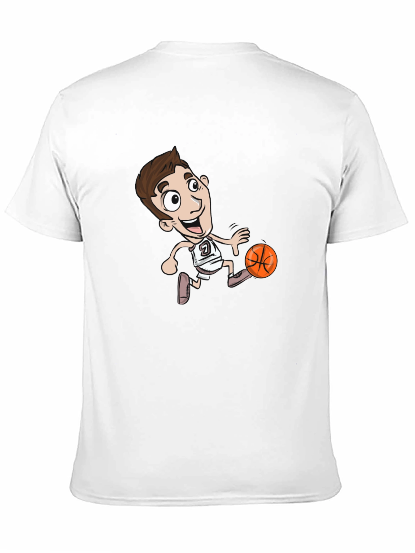 Cartoon Basketball Player Black T-Shirt