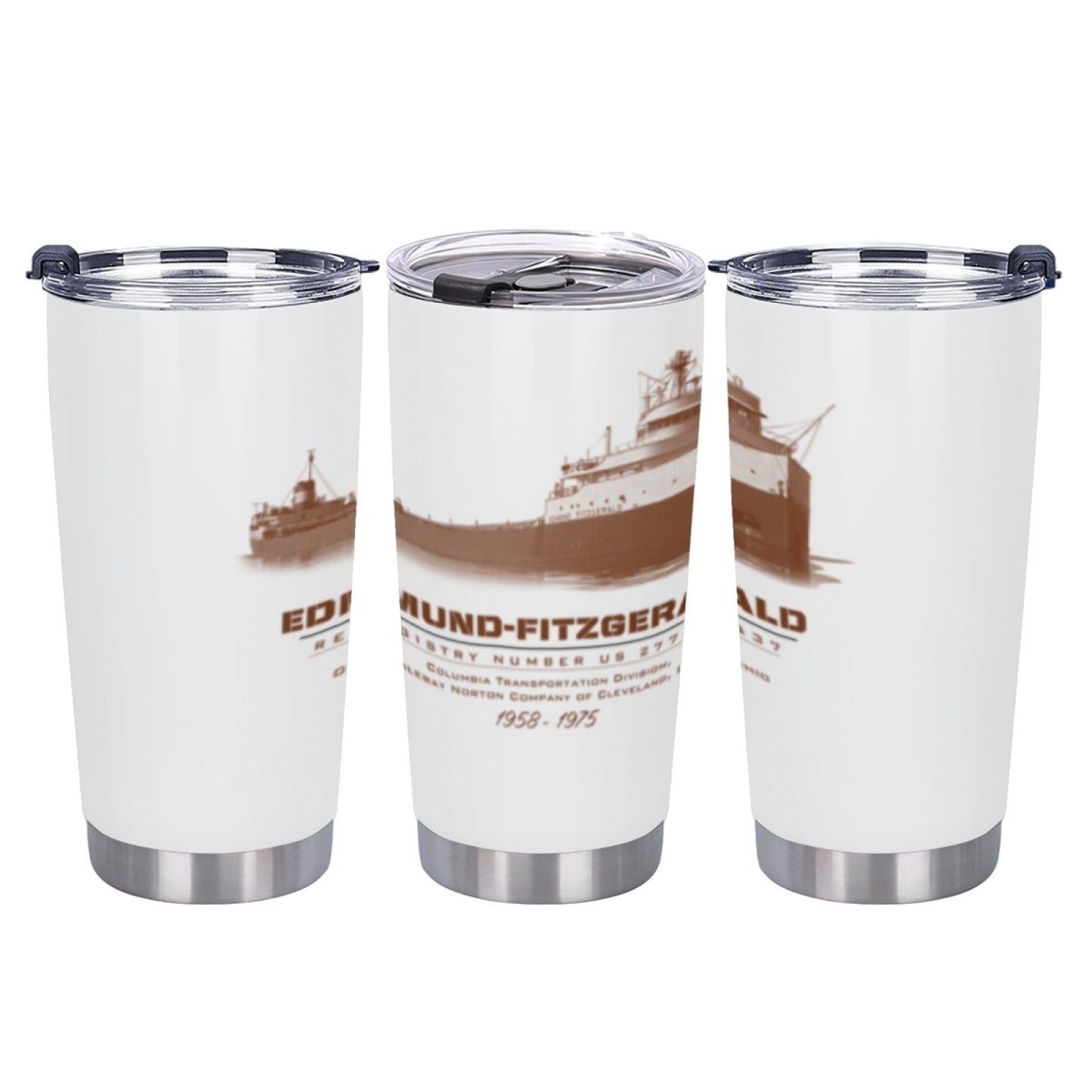 Outdoor-Ready Insulated Tumbler - Stainless Steel Graphic Design Reusable Cup