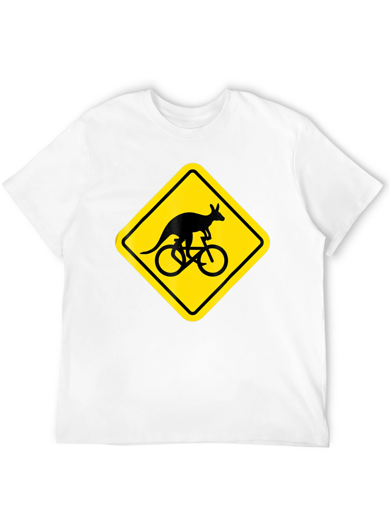 Kangaroo Cycling T-Shirt - Novelty Graphic Tee