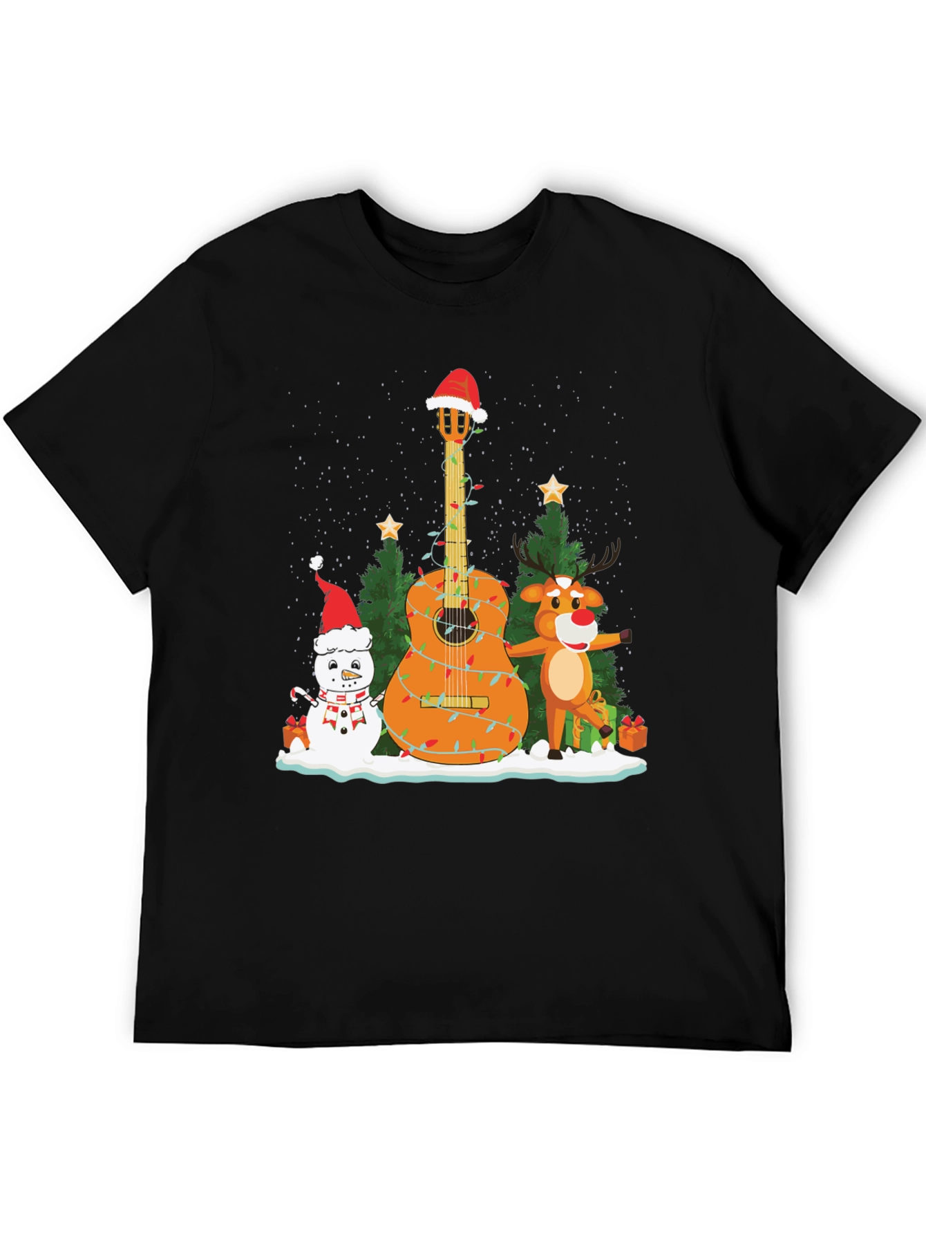 Festive Christmas Guitar T-Shirt