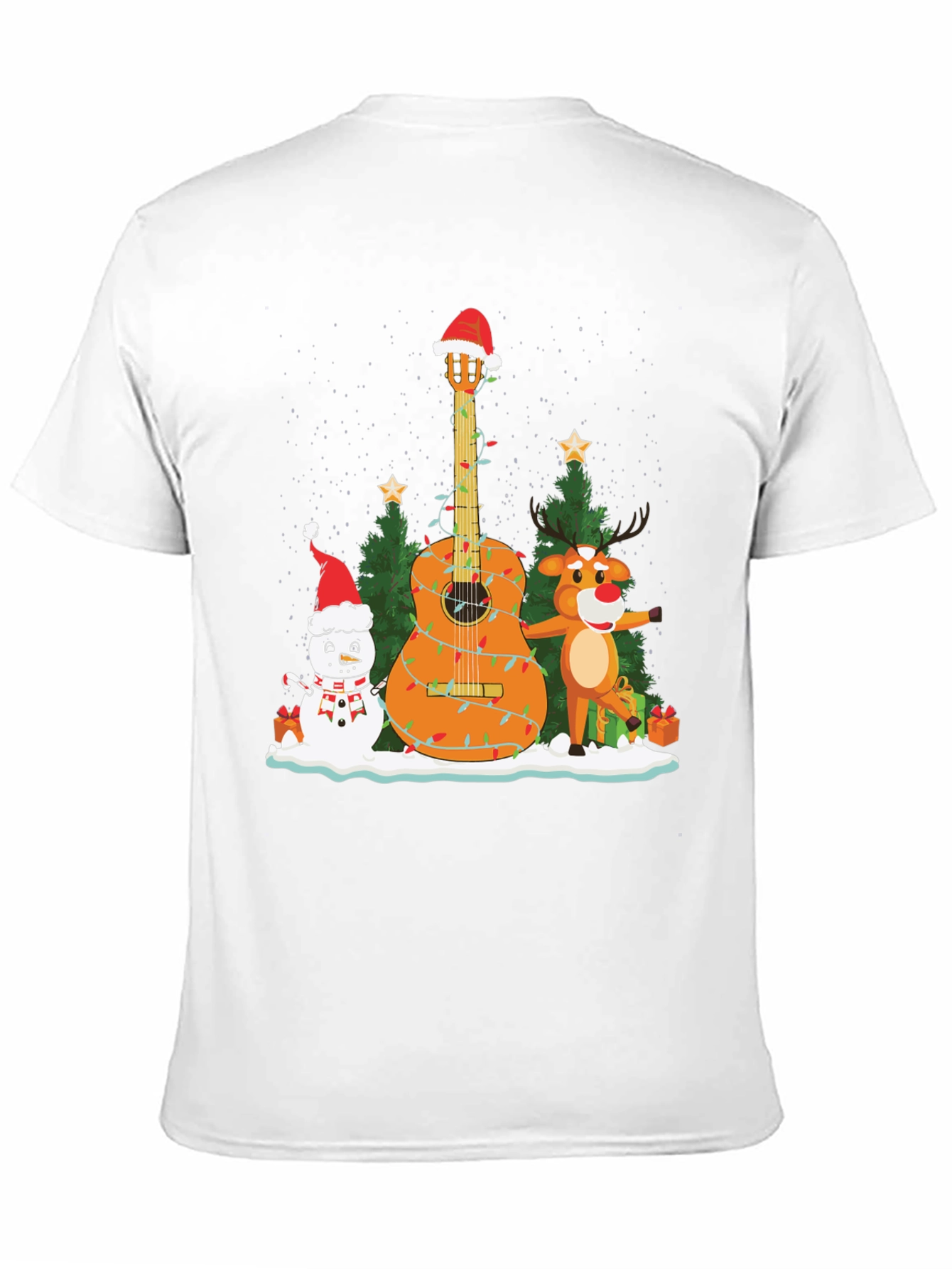 Festive Christmas Guitar T-Shirt