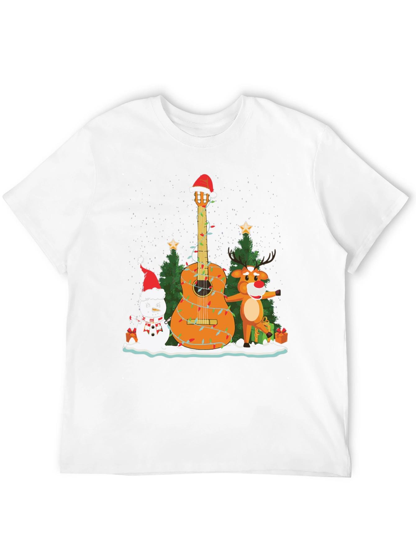 Festive Christmas Guitar T-Shirt