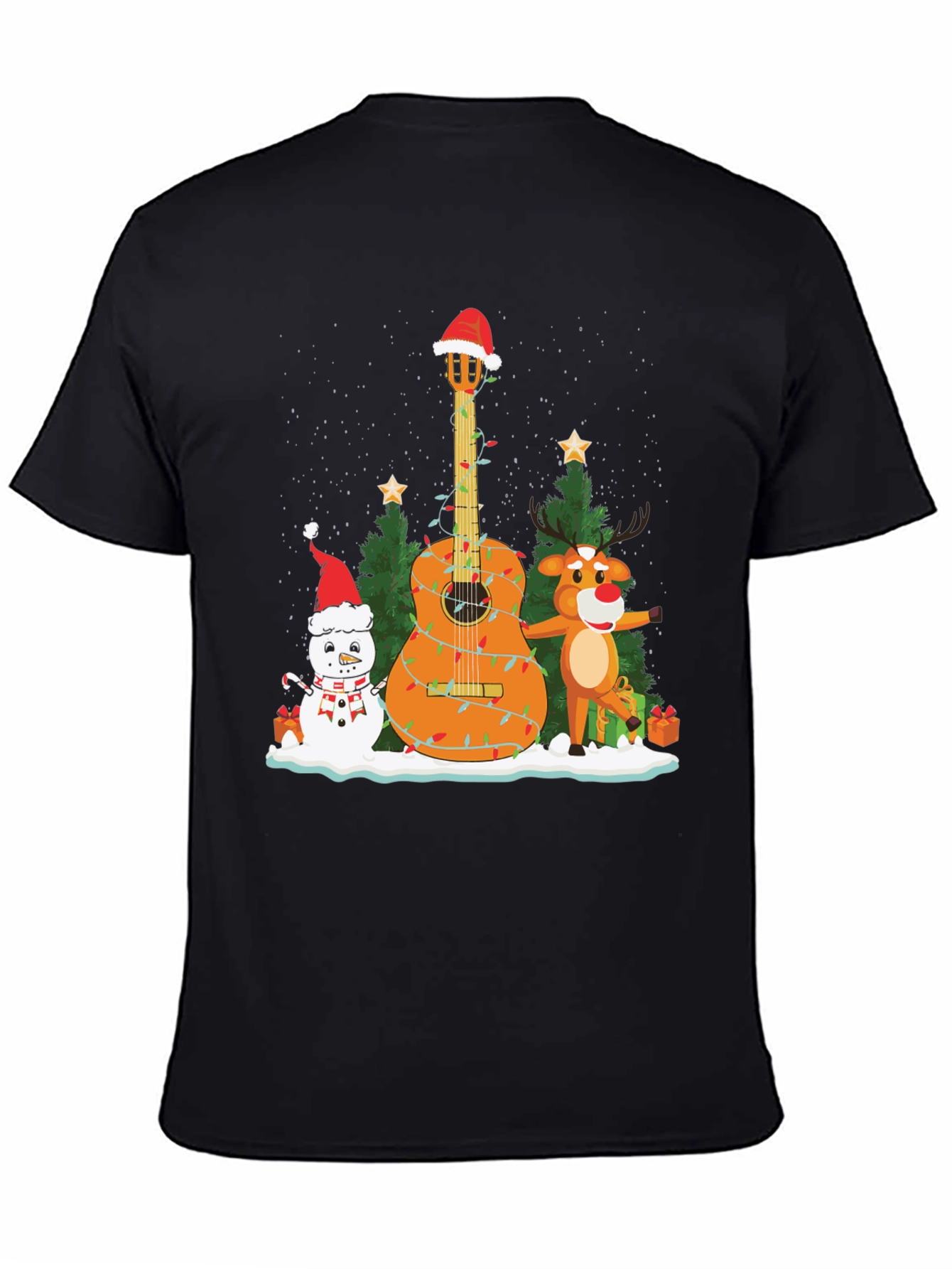 Festive Christmas Guitar T-Shirt