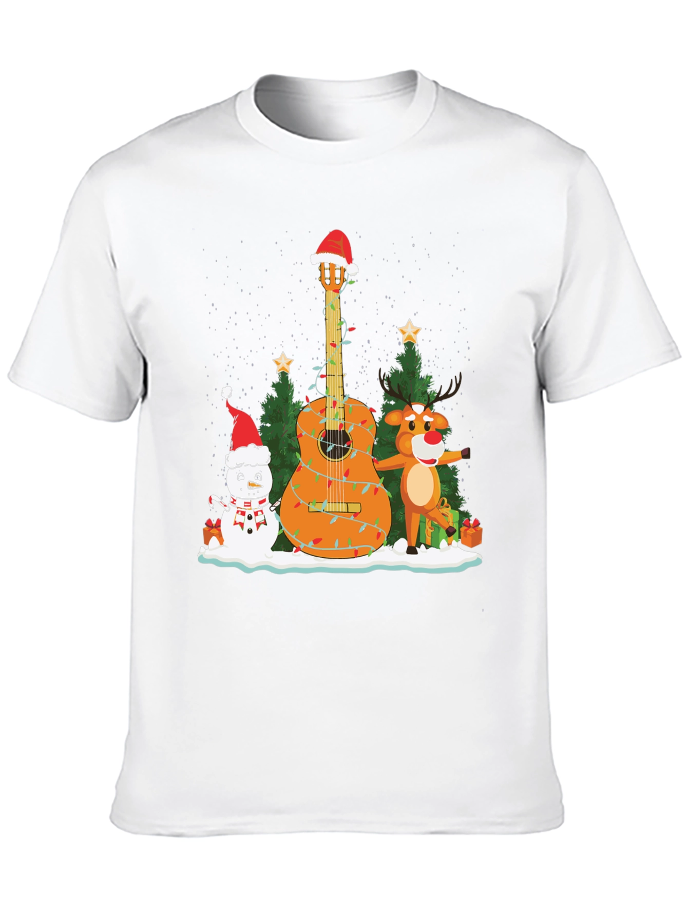 Festive Christmas Guitar T-Shirt