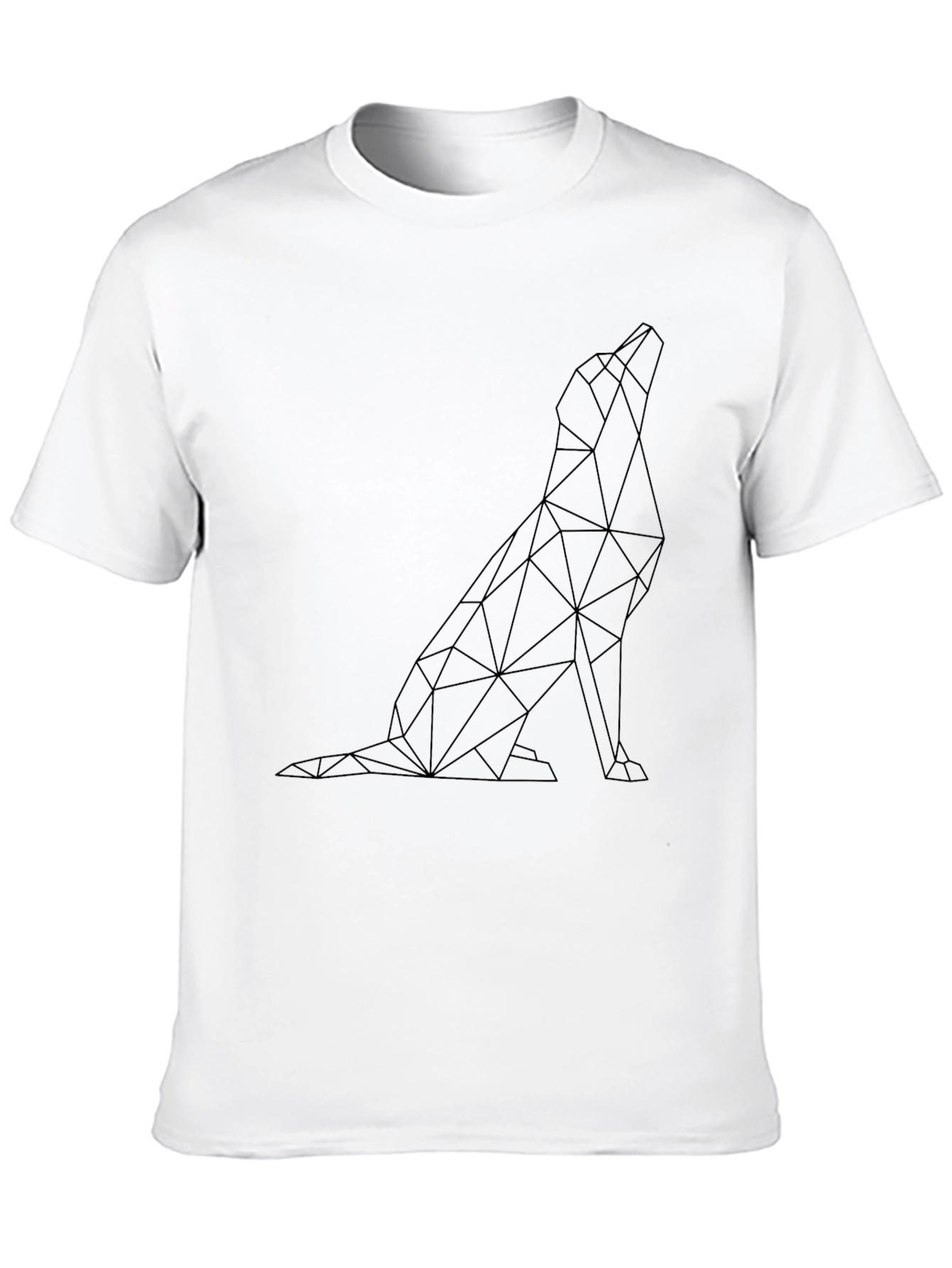 Geometric Dog Graphic Tee - Modern Design