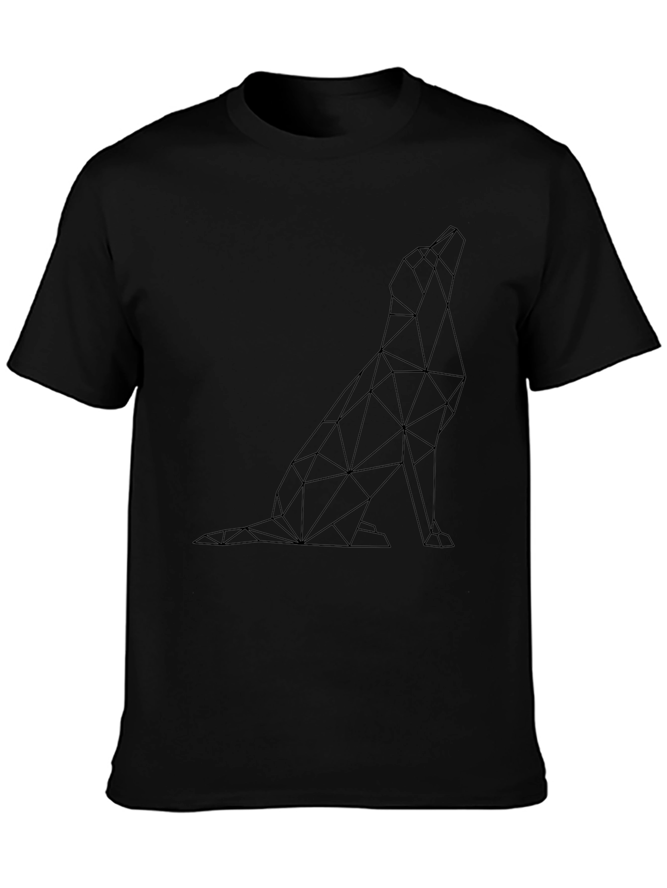 Geometric Dog Graphic Tee - Modern Design