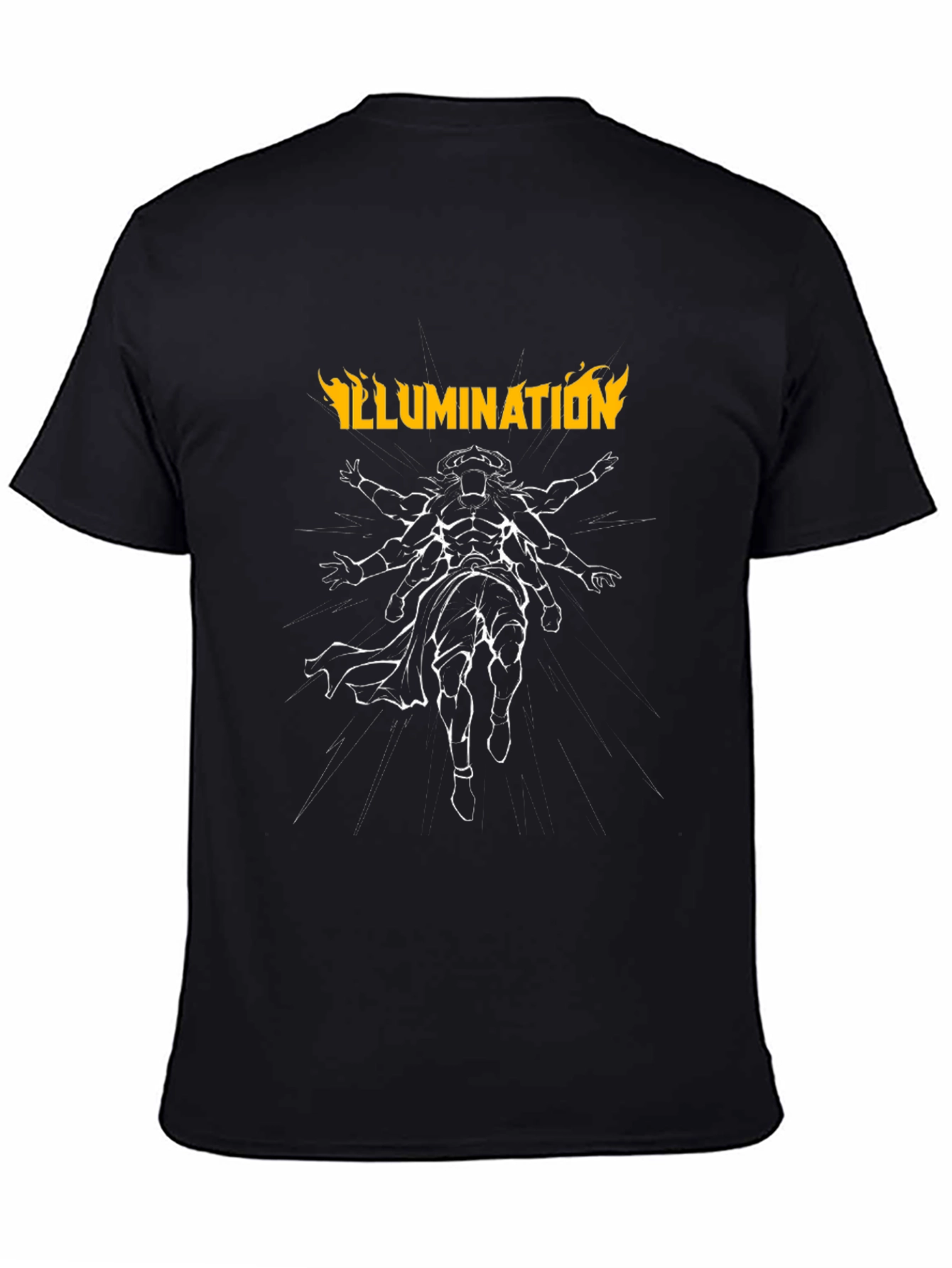 Illumination Graphic Print Mens Black T-Shirt
