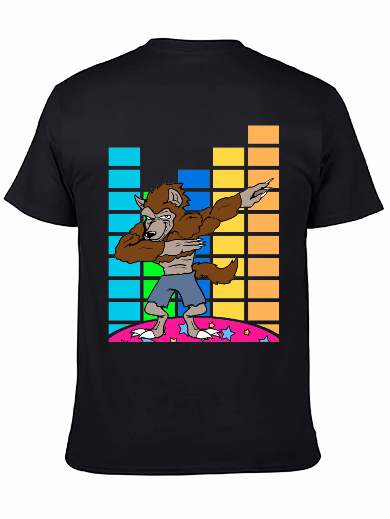 Dabbing Werewolf Graphic Tee - Fun Novelty Shirt