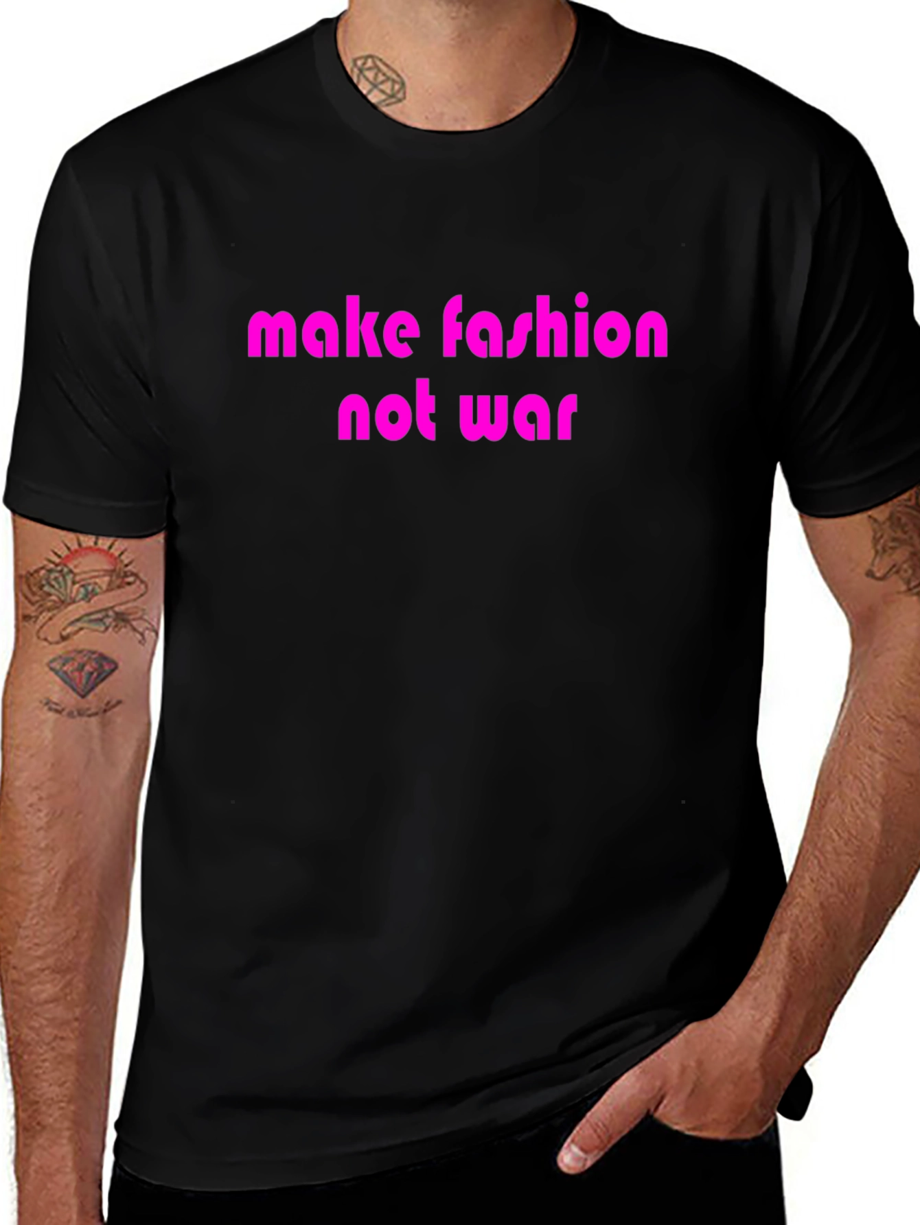 Make Fashion Not War Graphic T-Shirt