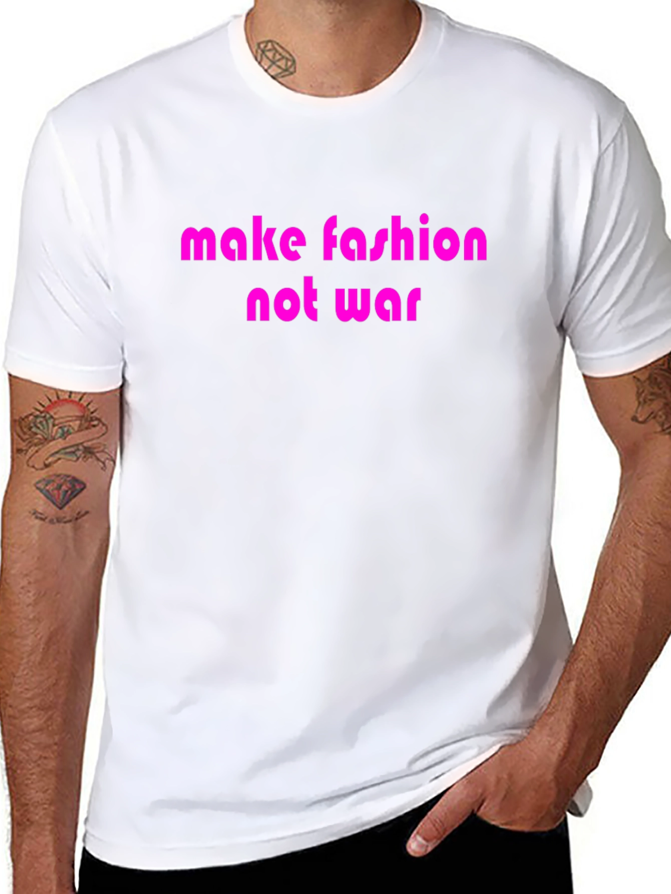Make Fashion Not War Graphic T-Shirt