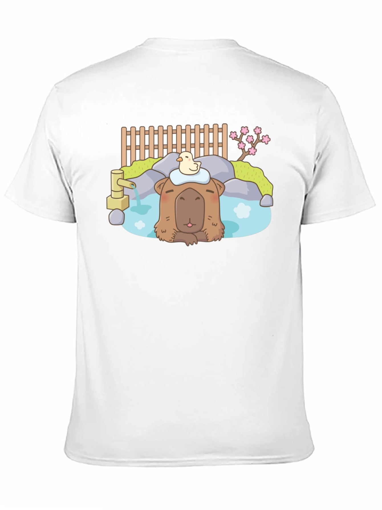 Capybara Relaxing Onsen Style T-Shirt