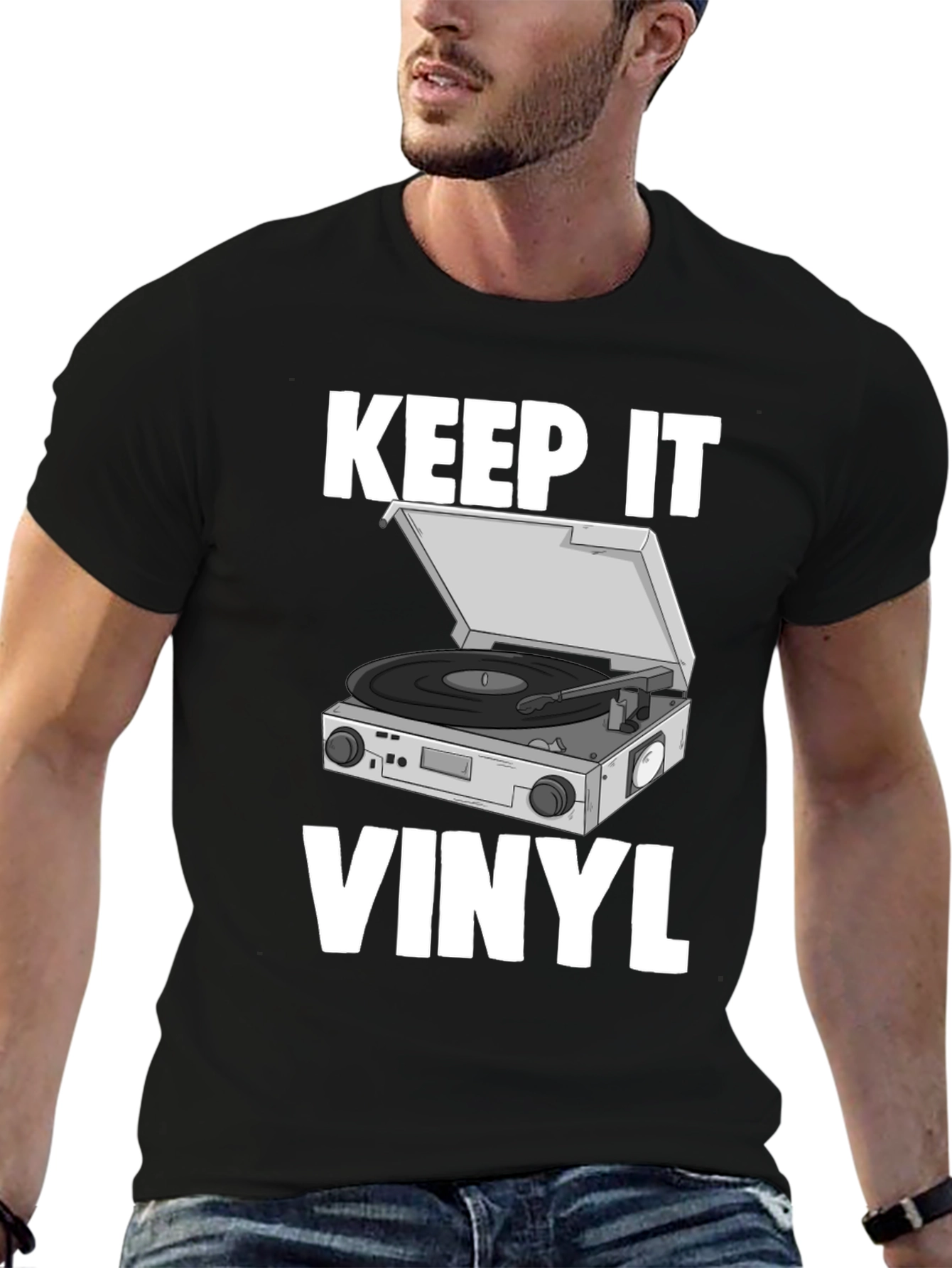 Keep It Vinyl T-Shirt - Retro Music Lover Tee