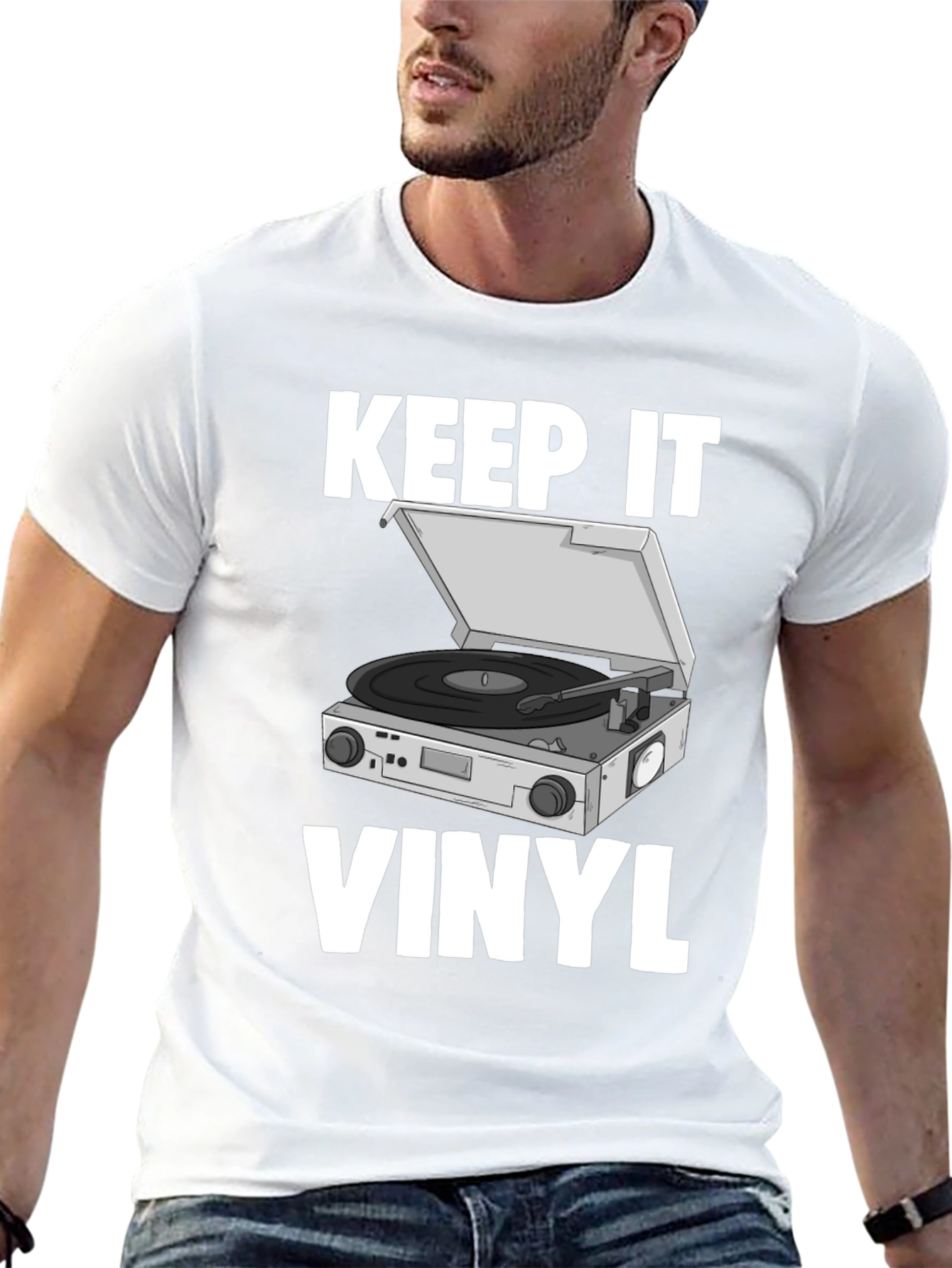 Keep It Vinyl T-Shirt - Retro Music Lover Tee