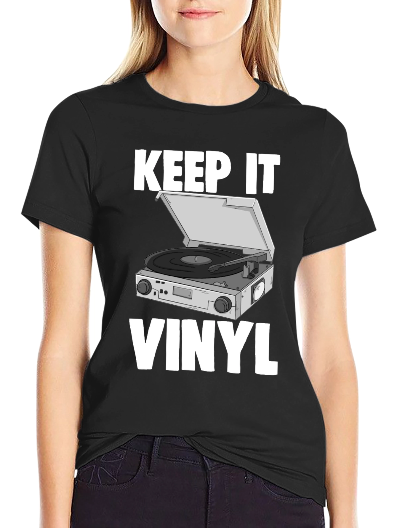 Keep It Vinyl T-Shirt - Retro Music Lover Tee