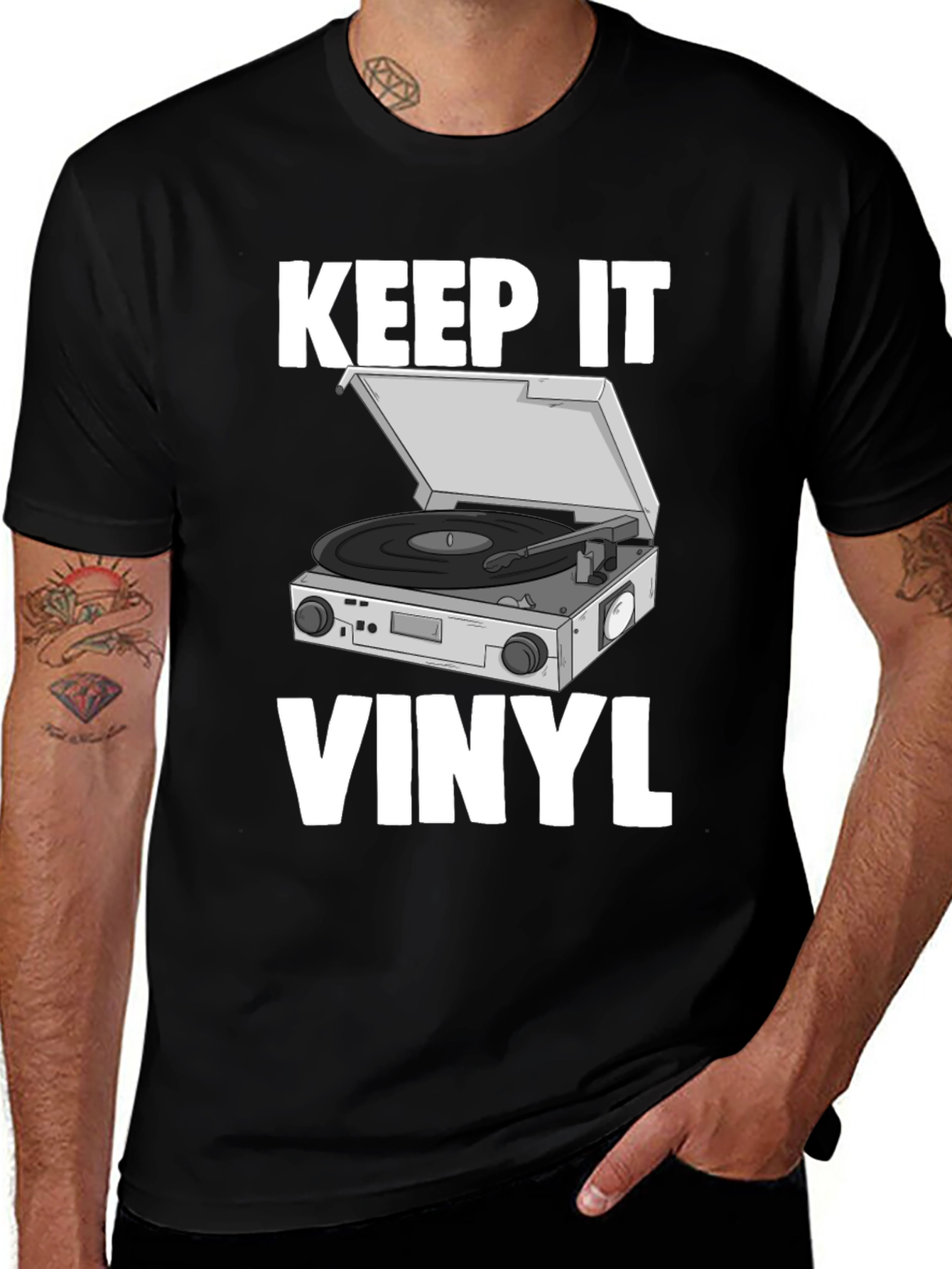 Keep It Vinyl T-Shirt - Retro Music Lover Tee