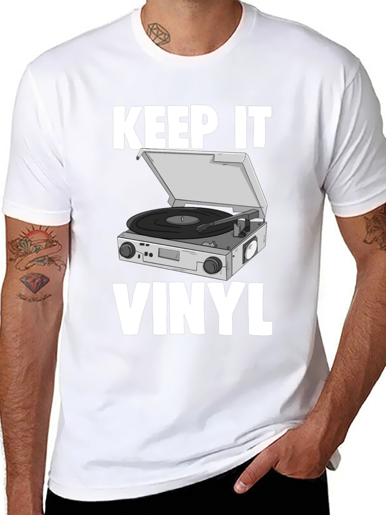 Keep It Vinyl T-Shirt - Retro Music Lover Tee