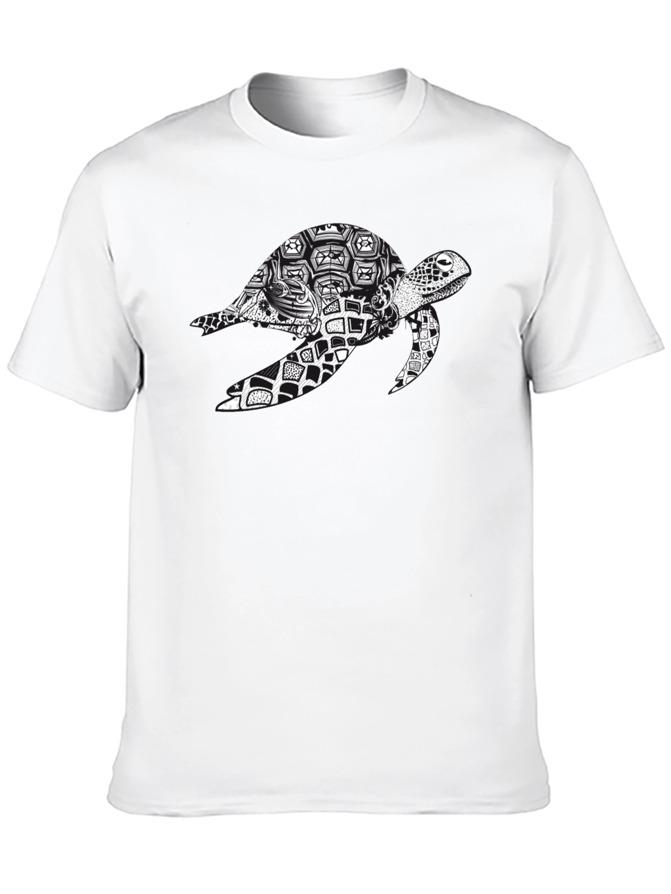 Turtle Print T-Shirt - Black
