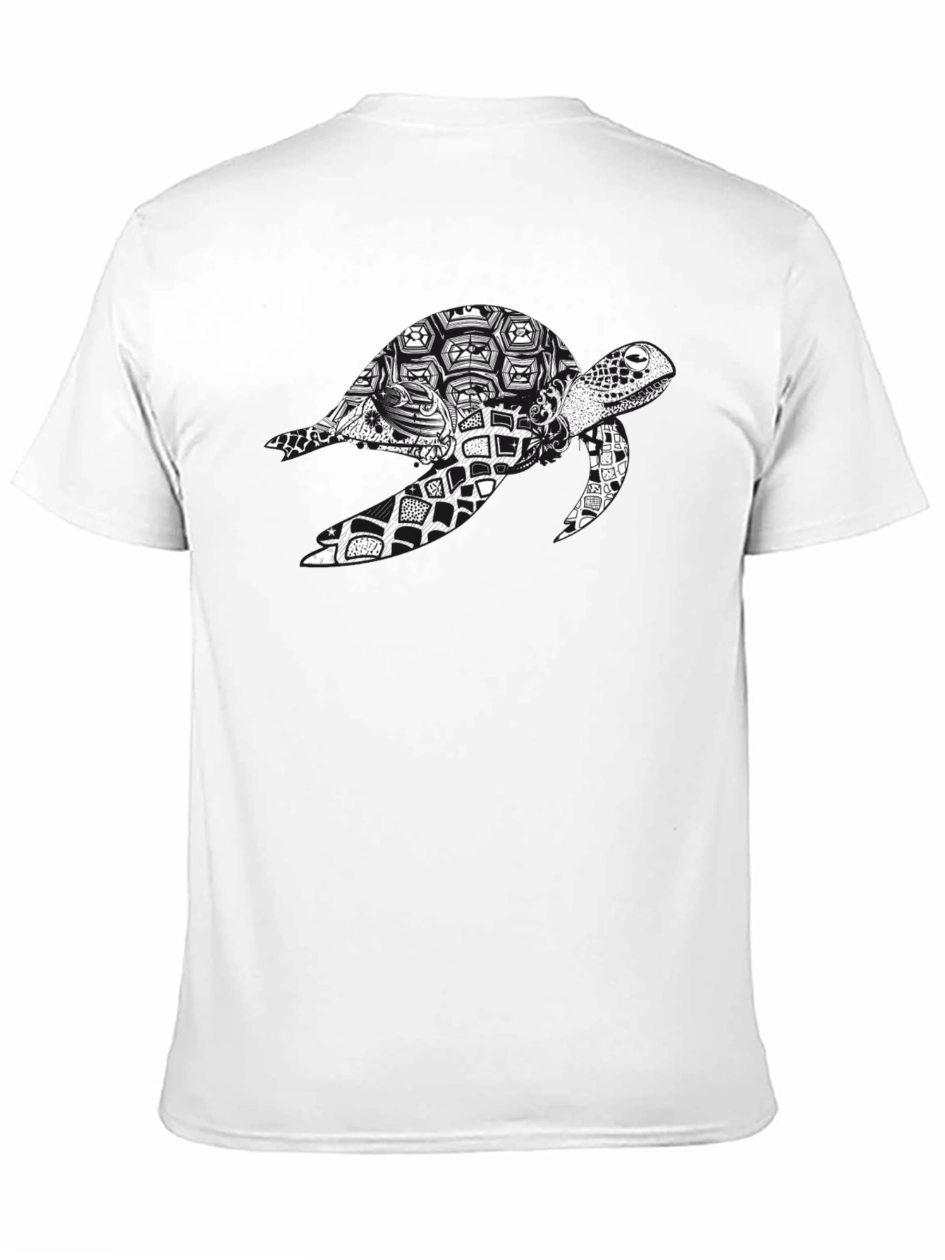 Turtle Print T-Shirt - Black