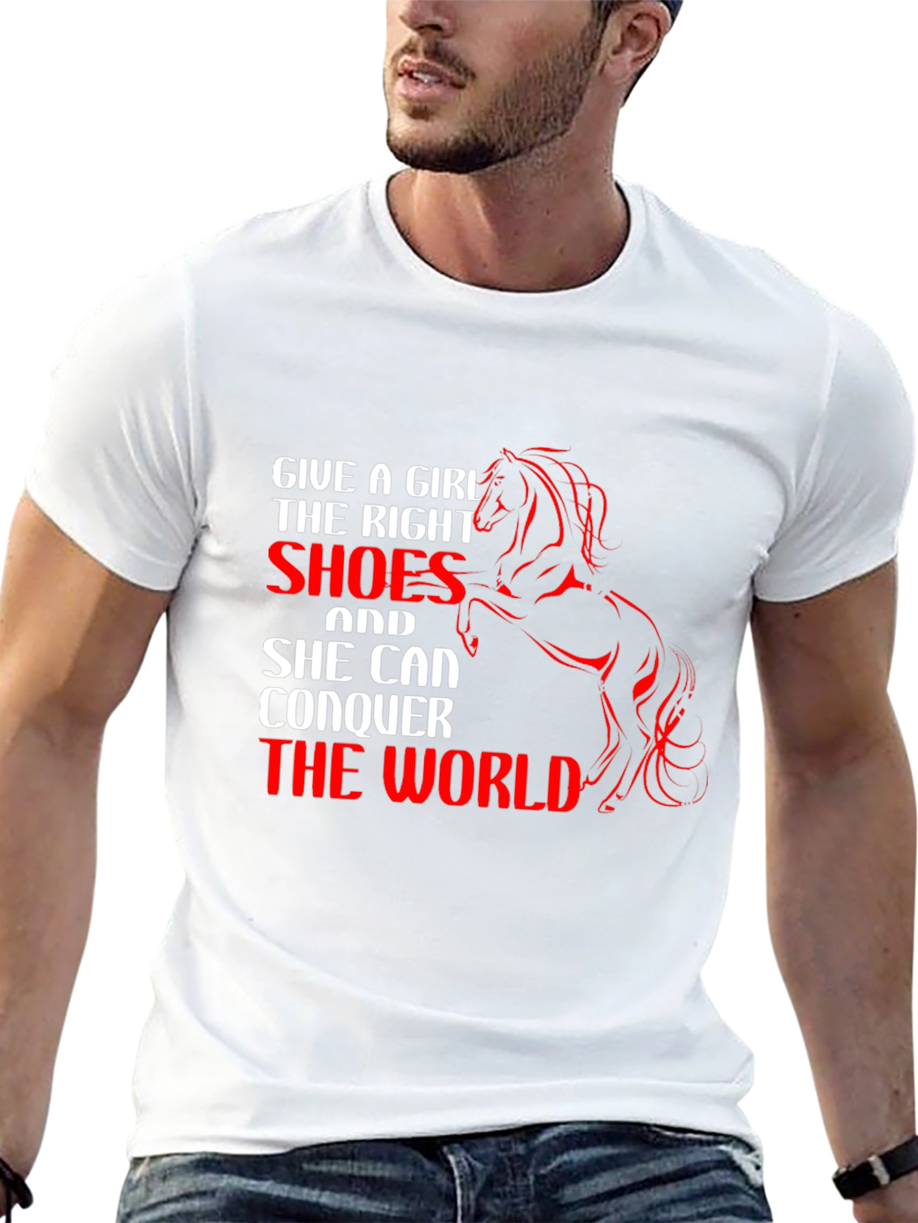Girls Right Shoes T-Shirt Horse Graphic Tee Black
