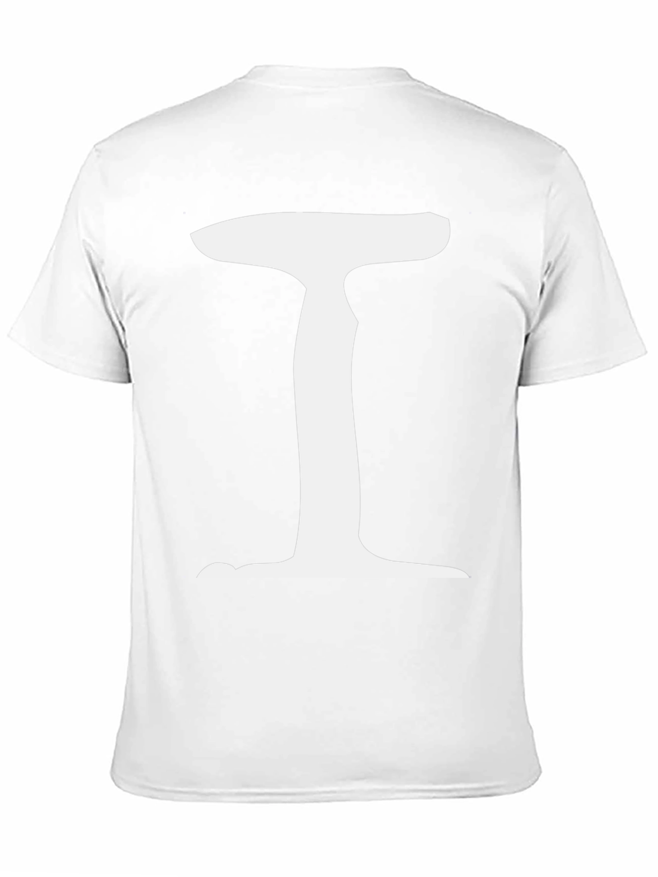 Letter I Graphic Tee - Black Cotton Blend