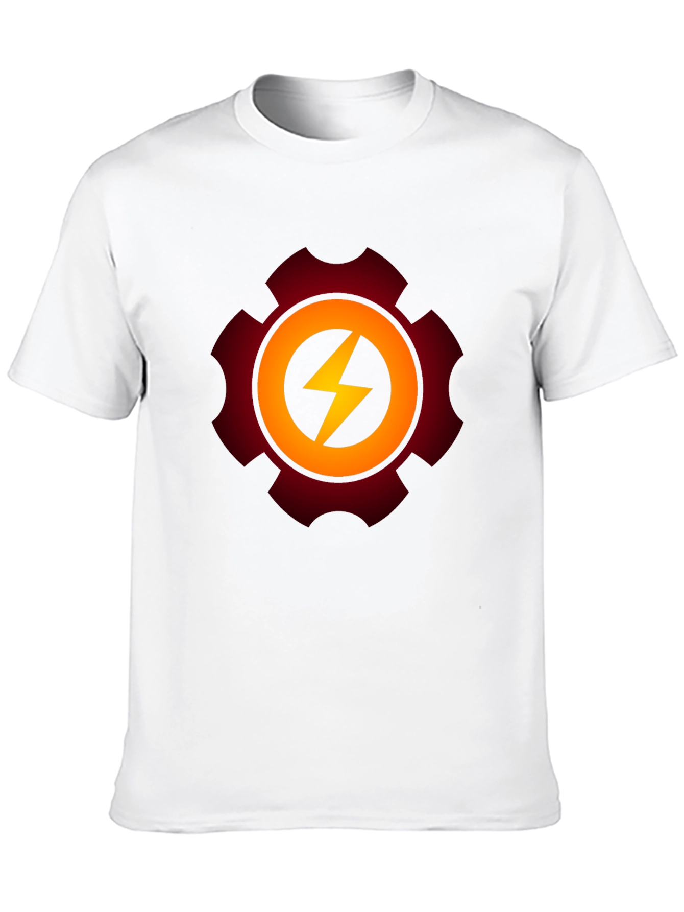 Gear Bolt Black T-Shirt - Power Up Your Style!