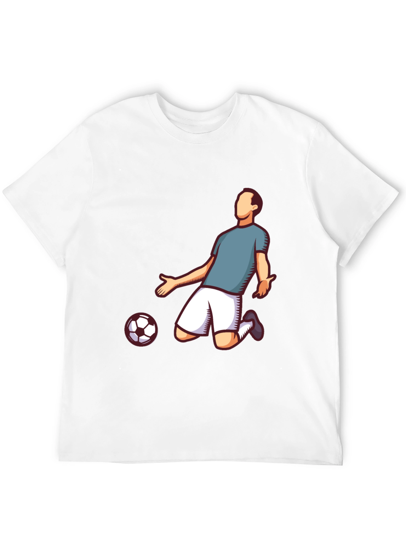 Soccer Player Graphic Tee - Stylish Black T-Shirt