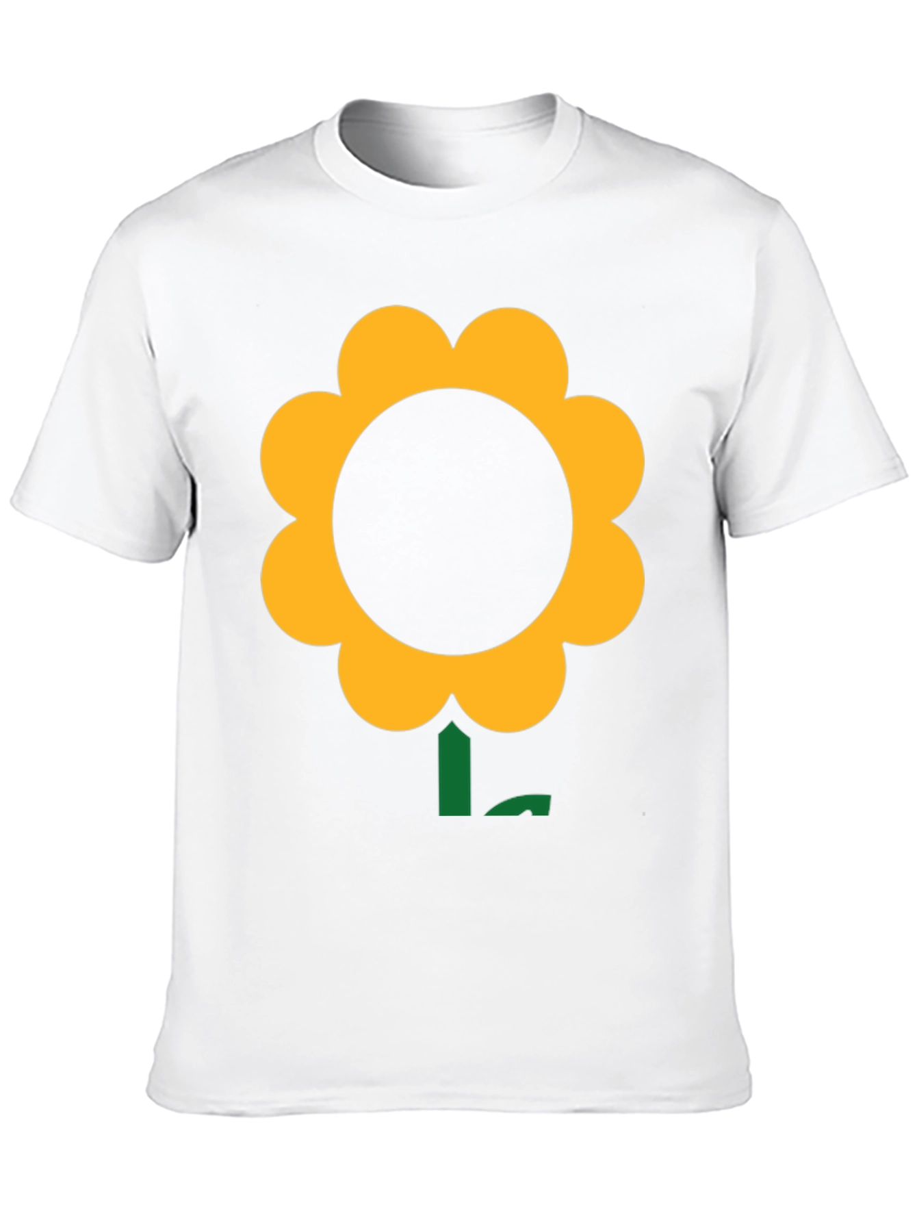 Black T-Shirt with Bold Flower Graphic