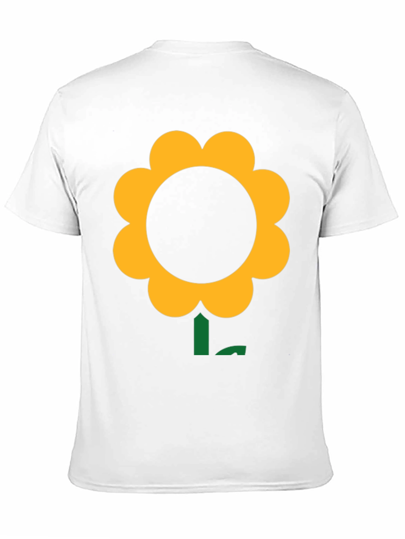 Black T-Shirt with Bold Flower Graphic