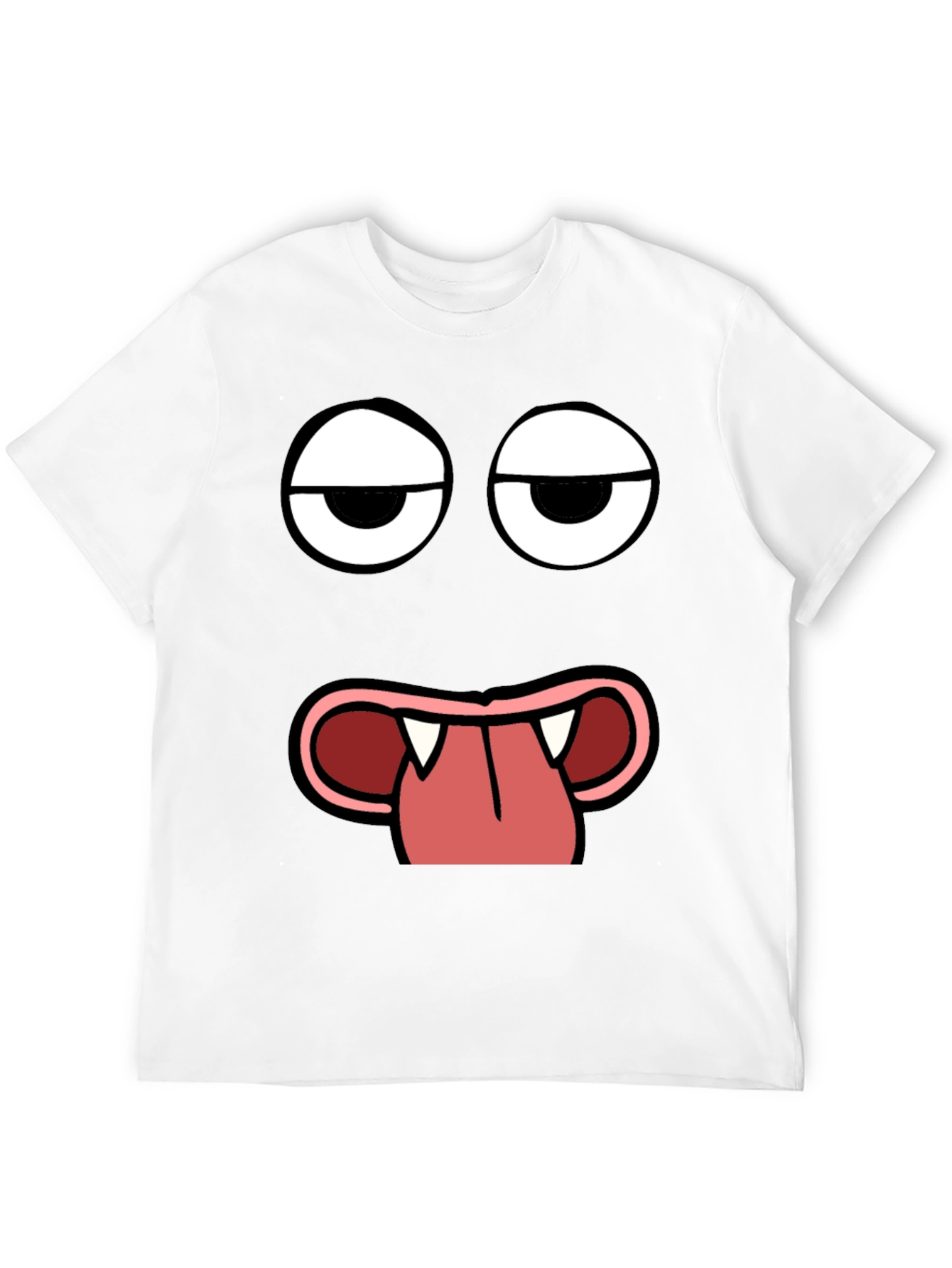 Funny Face Graphic Print Black T-Shirt