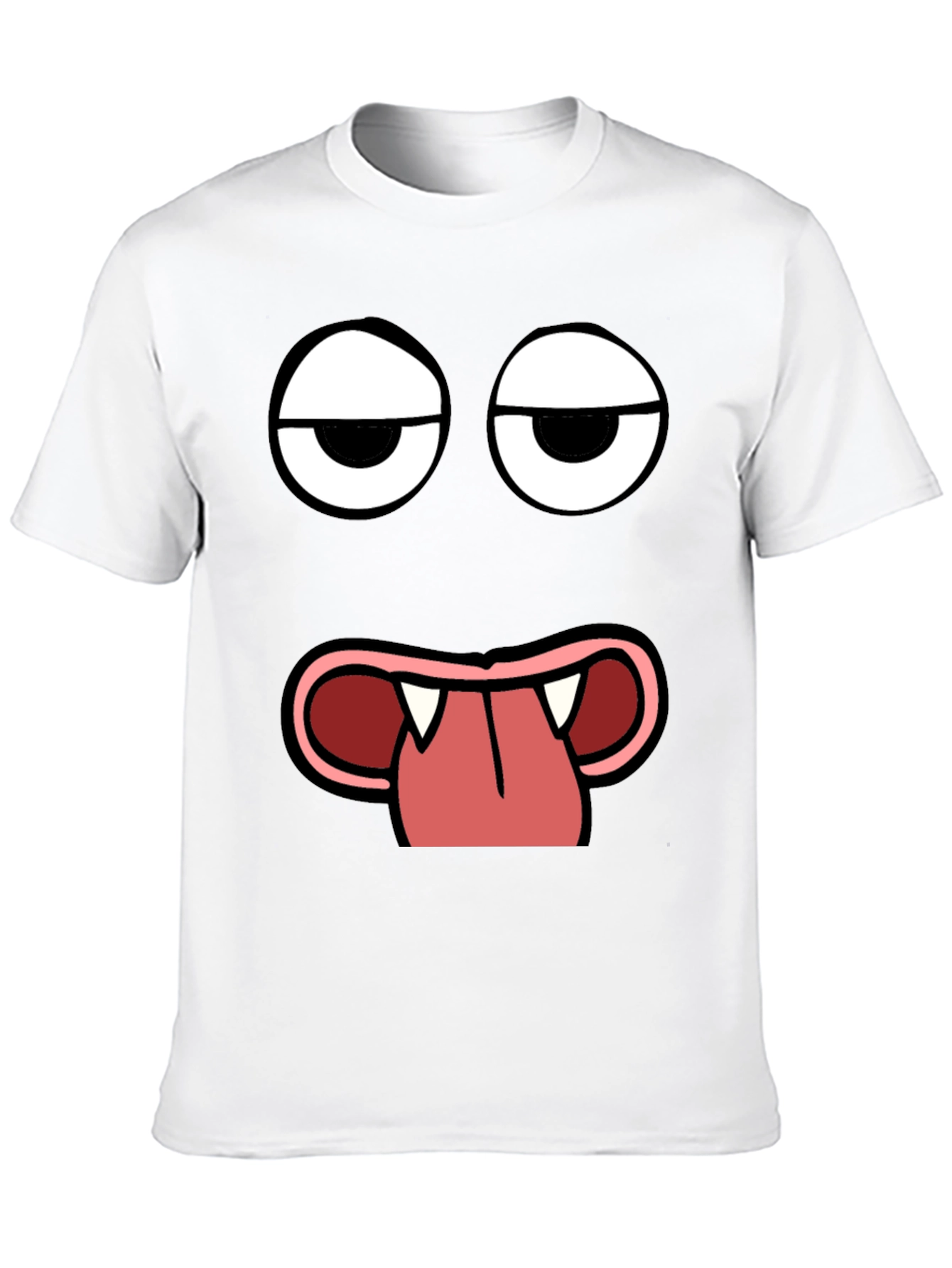 Funny Face Graphic Print Black T-Shirt