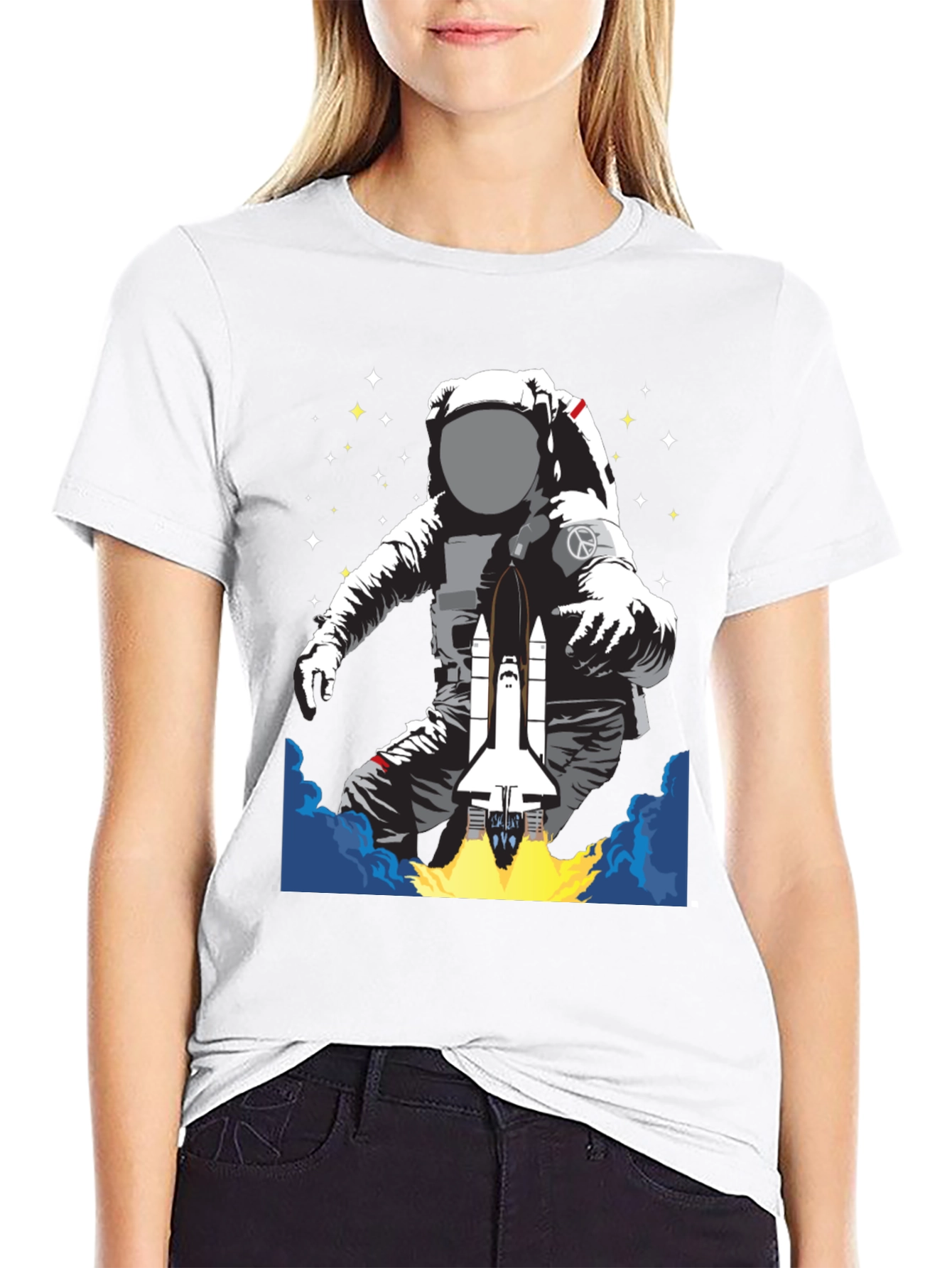 Astronaut Space Shuttle Graphic T-Shirt