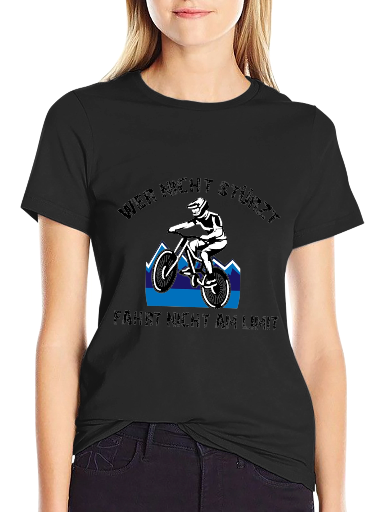 Mountain Bike T-Shirt: Wer Nicht Stürzt