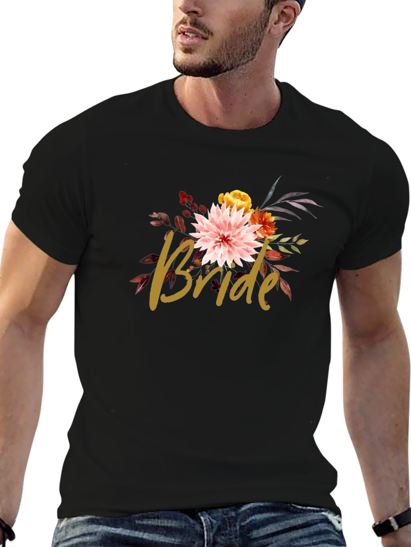 Floral Bride T-Shirt - Bridal Party Tee