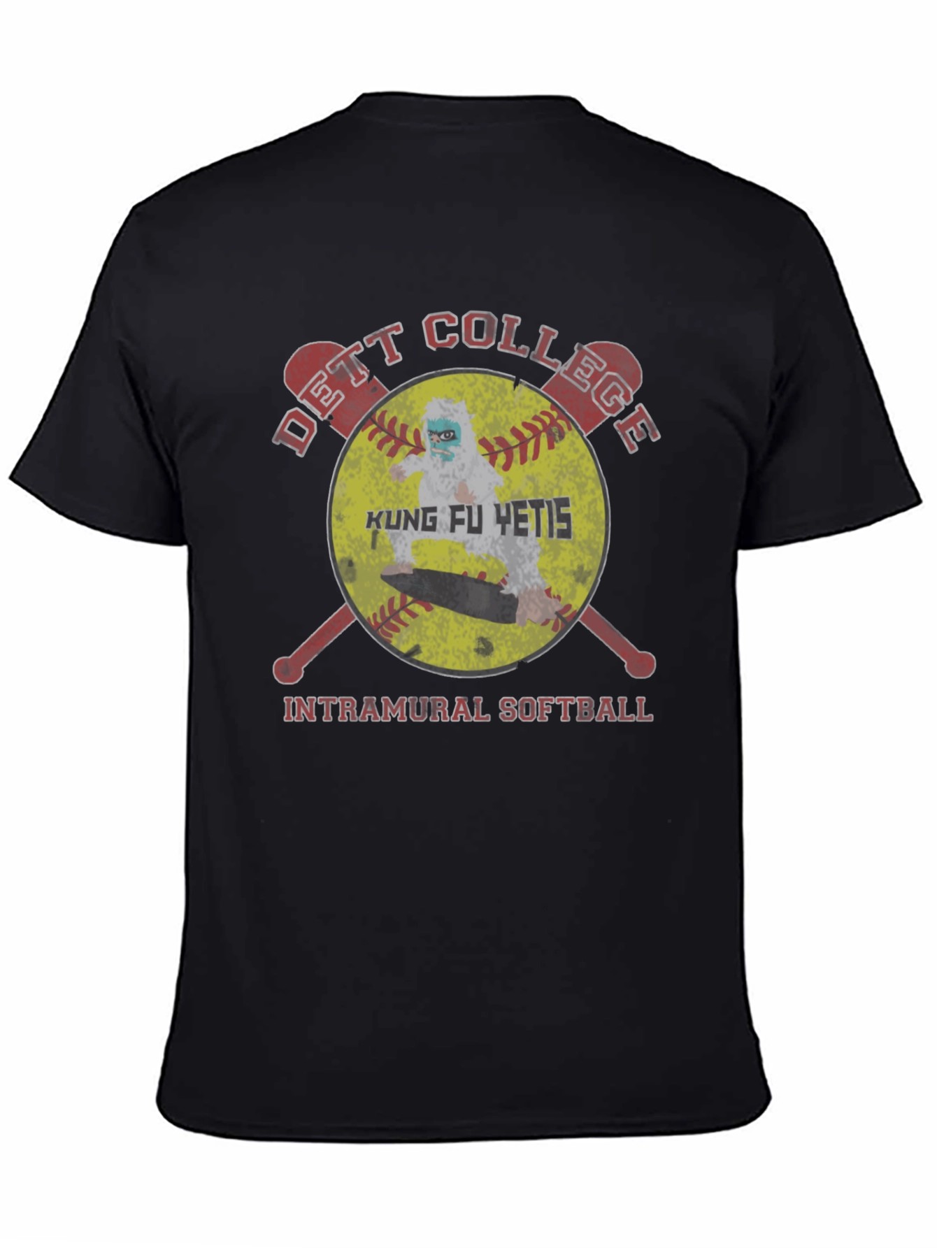 Kung Fu Yetis Intramural Softball T-Shirt